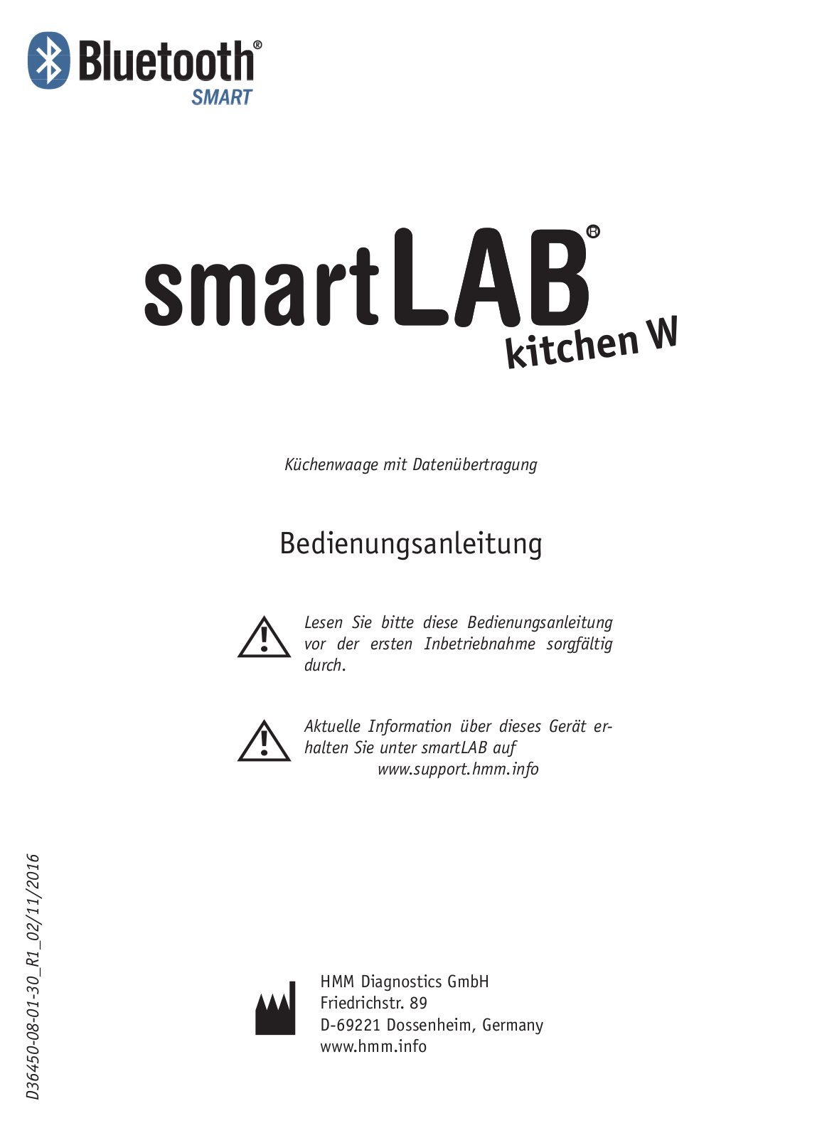 HMM SmartLab kitchen operation manual - ManualMachine.com