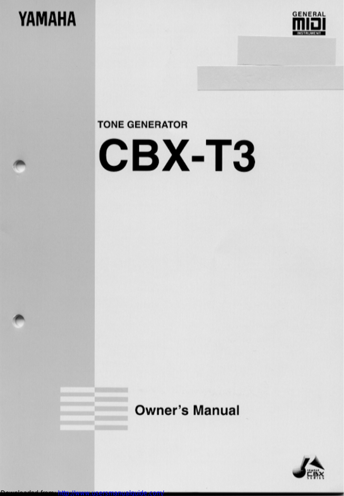 Yamaha Audio CBX-T3 User Manual