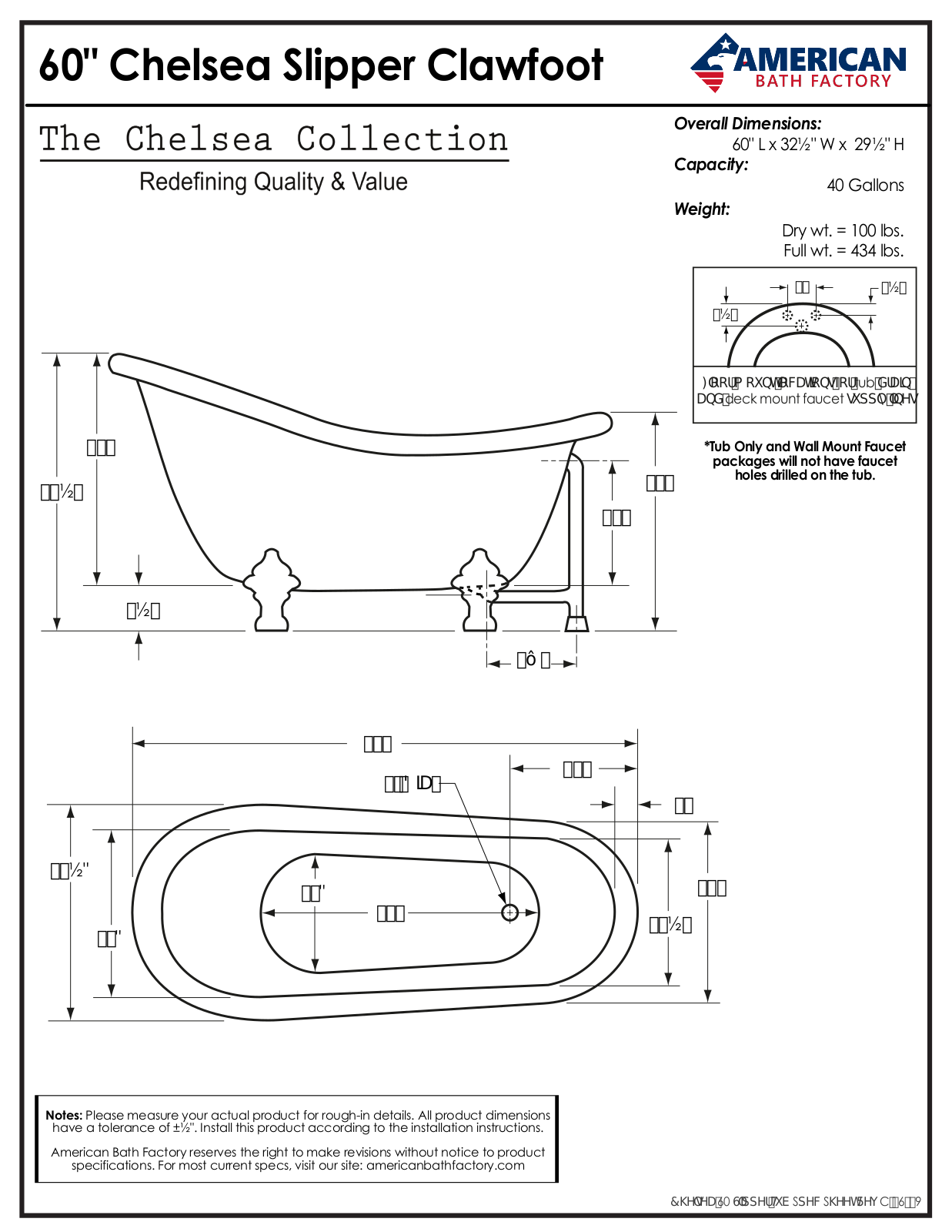 American Bath Factory BBJK1004 Dimensions - ManualMachine.com