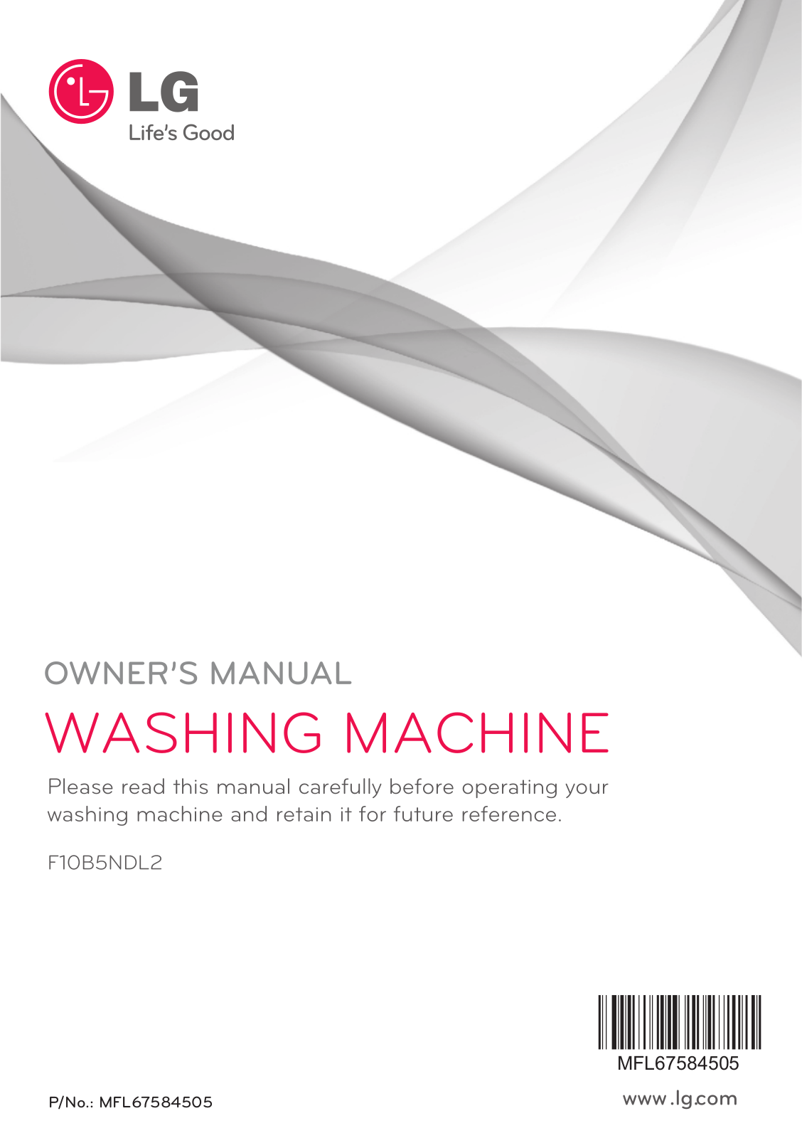 LG F10B5NDL2 Owner’s Manual