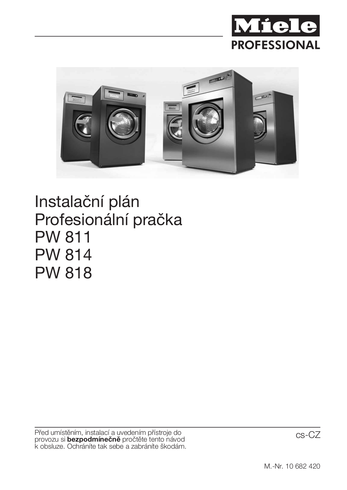 Miele PW 811, PW 814, PW 818 Installation diagram