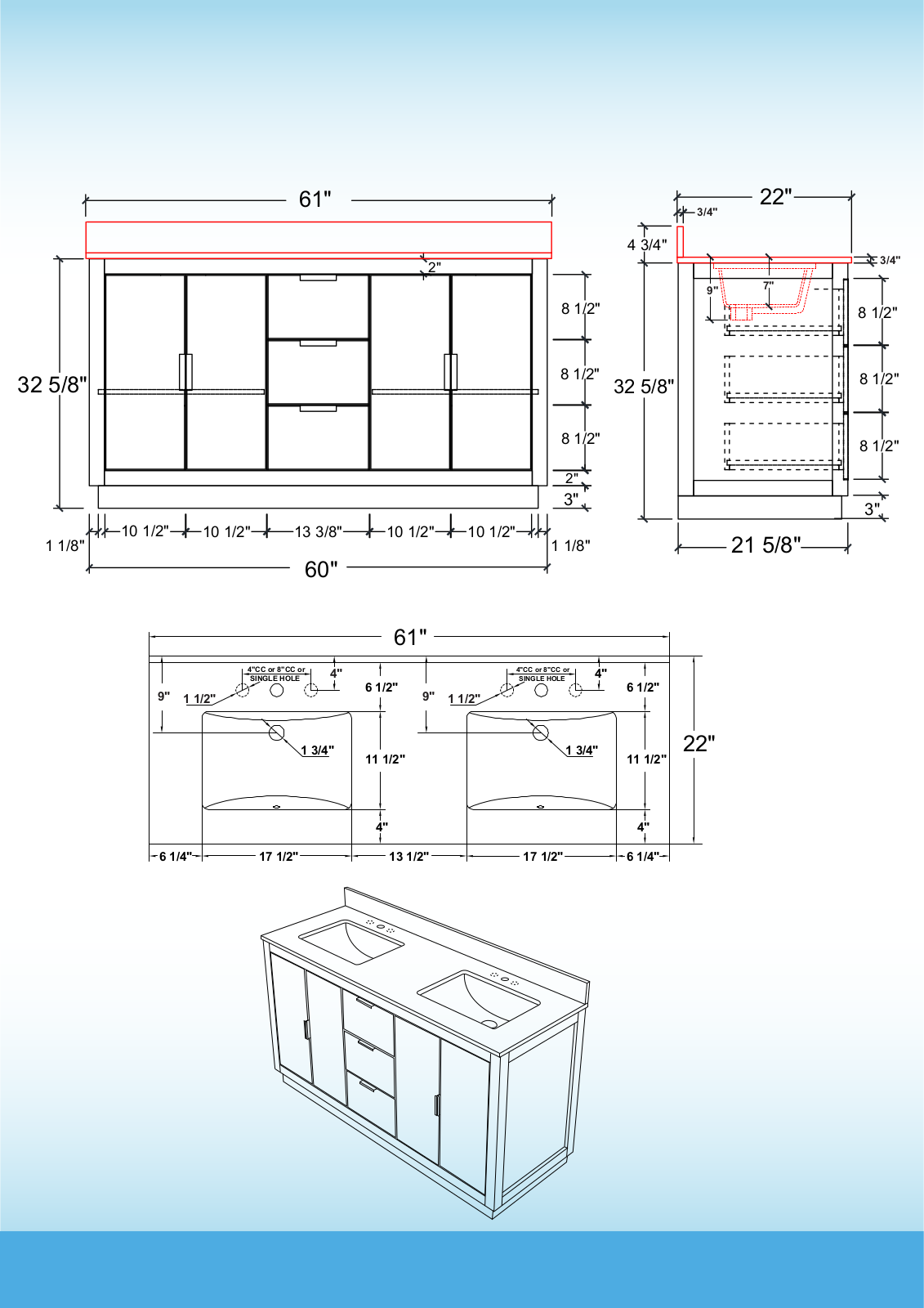 WoodBridge WDBR1818, WDBR1815, WDBR1822, WDBR1803, WDBR1843 Dimensions - ManualMachine.com