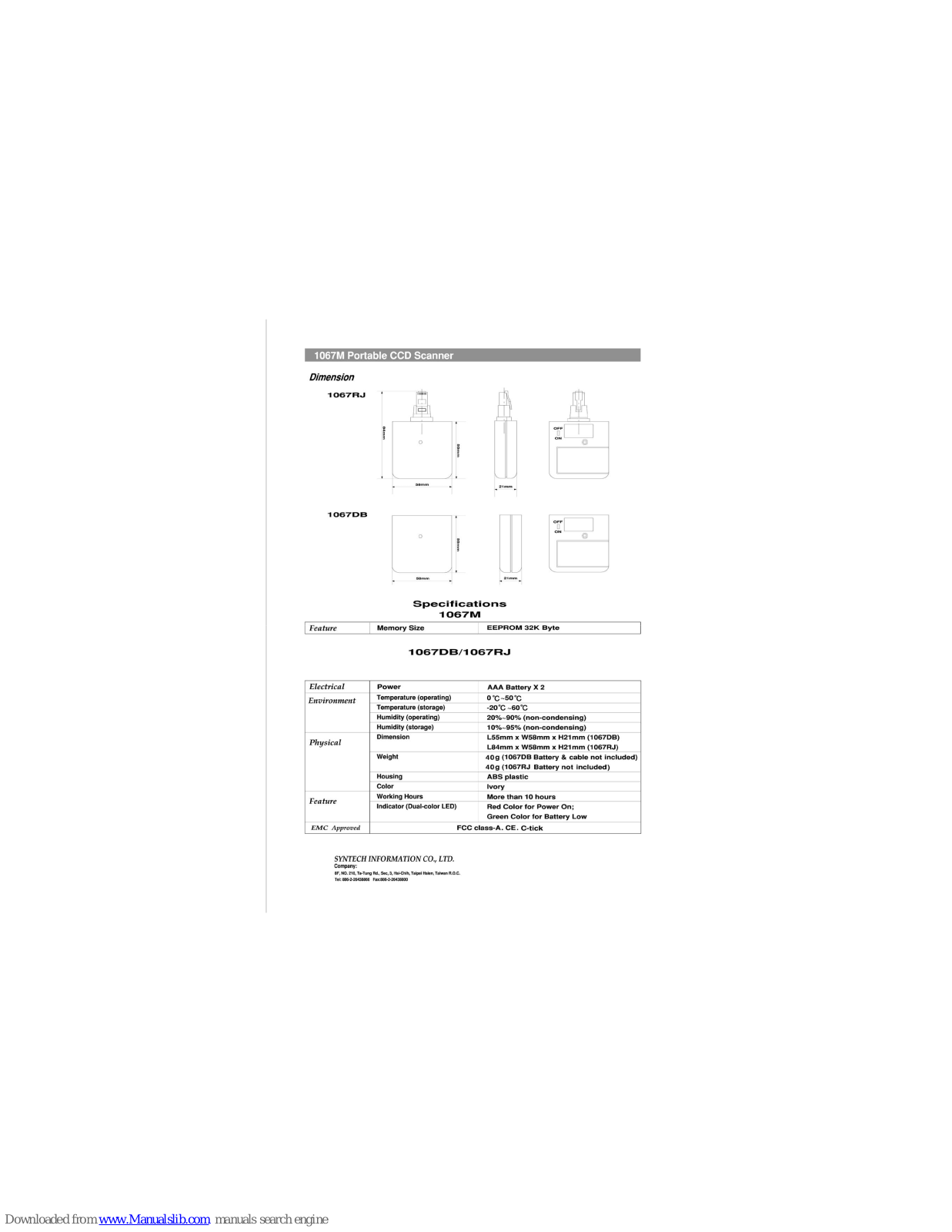 Output Solutions CCD-1067M, 1067M Specifications