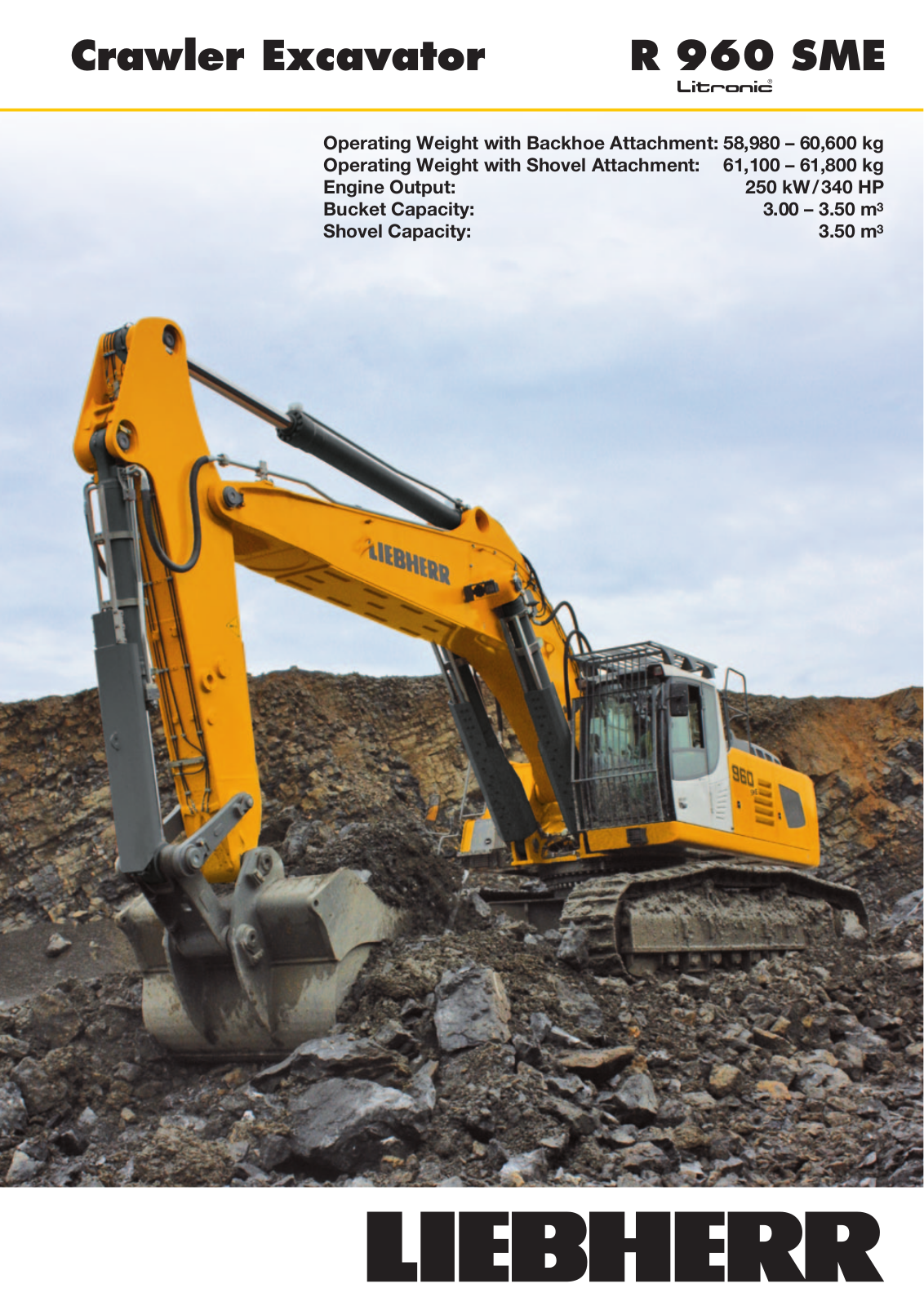 Liebherr R 960 SME User Manual