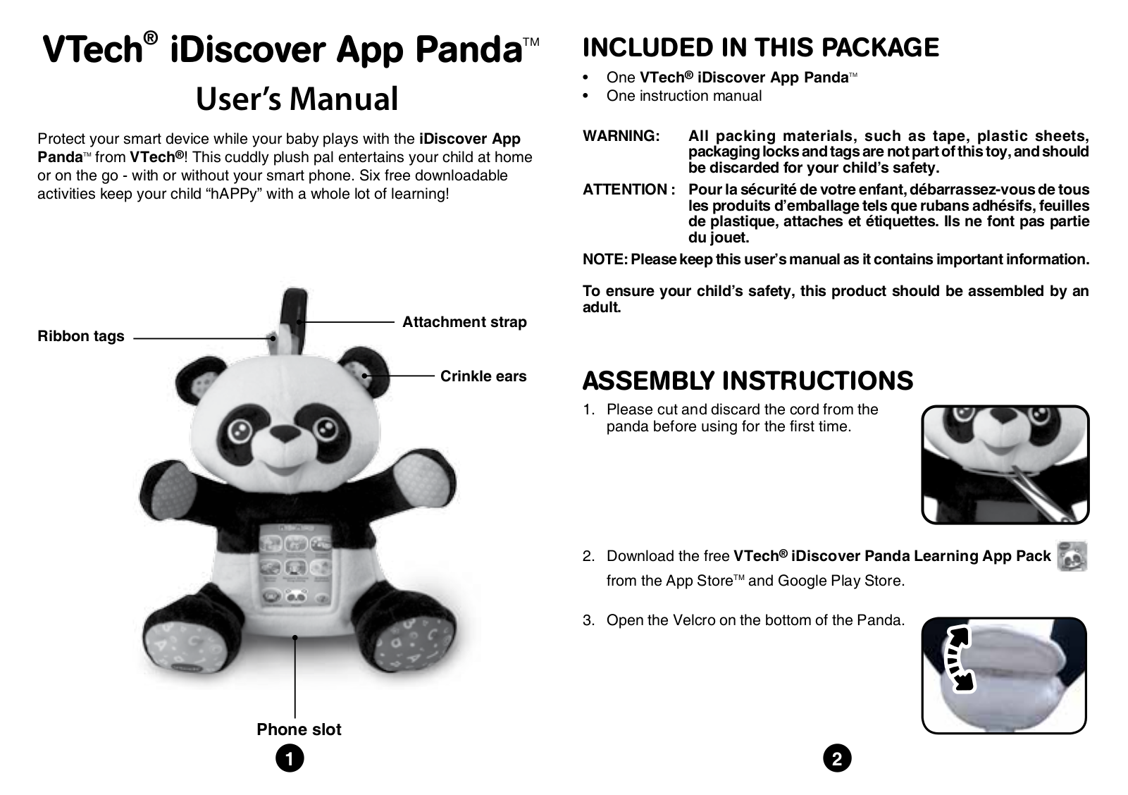VTech iDiscover App Panda Owner's Manual
