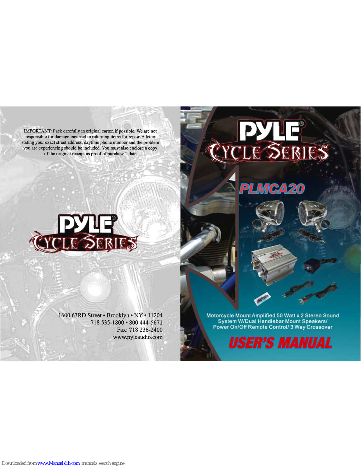 Pyle PLMCA20 User Manual - ManualMachine.com