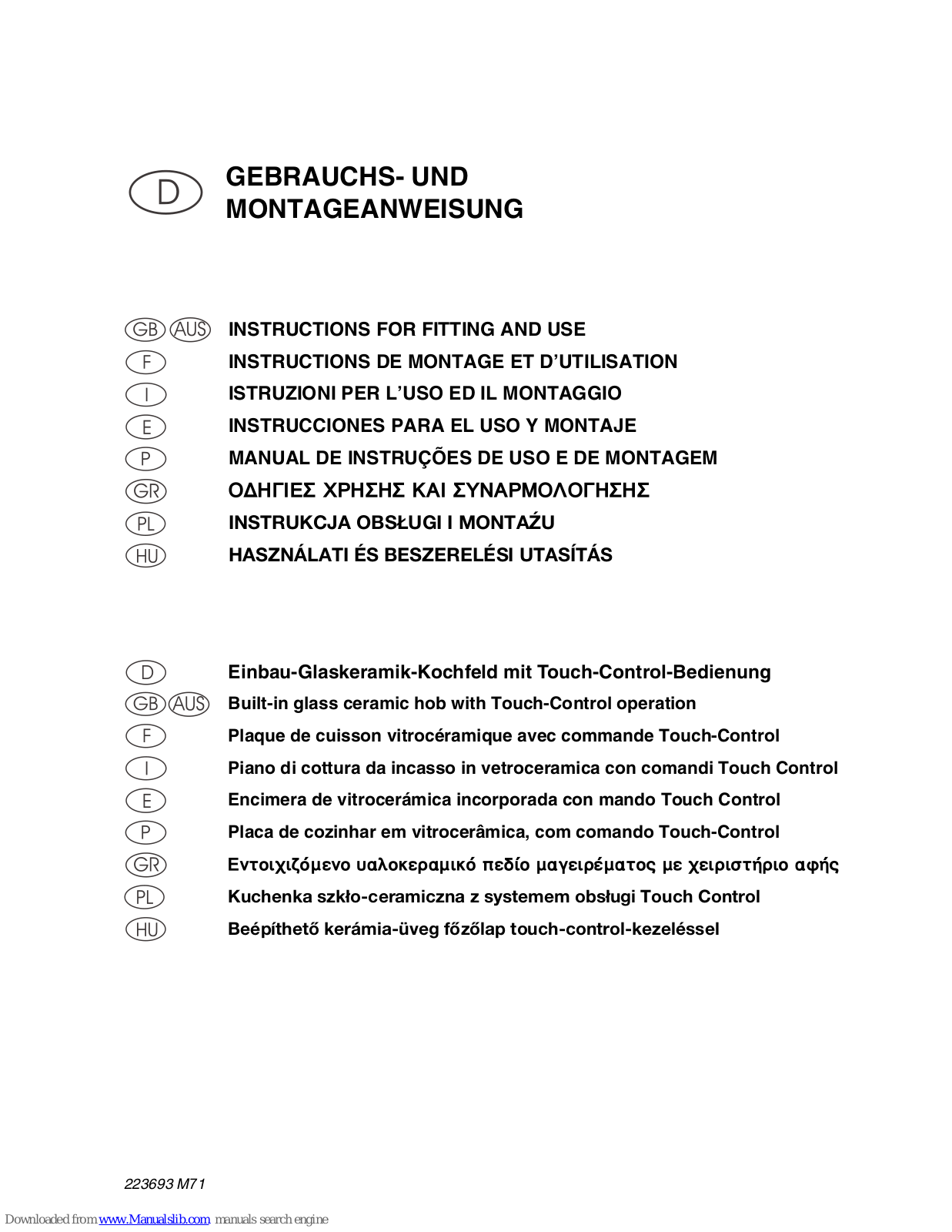 TEKA GKST 90 DBM, GKST 90 i5, GKST 90 F i4, GKST 90 F DZ User Manual