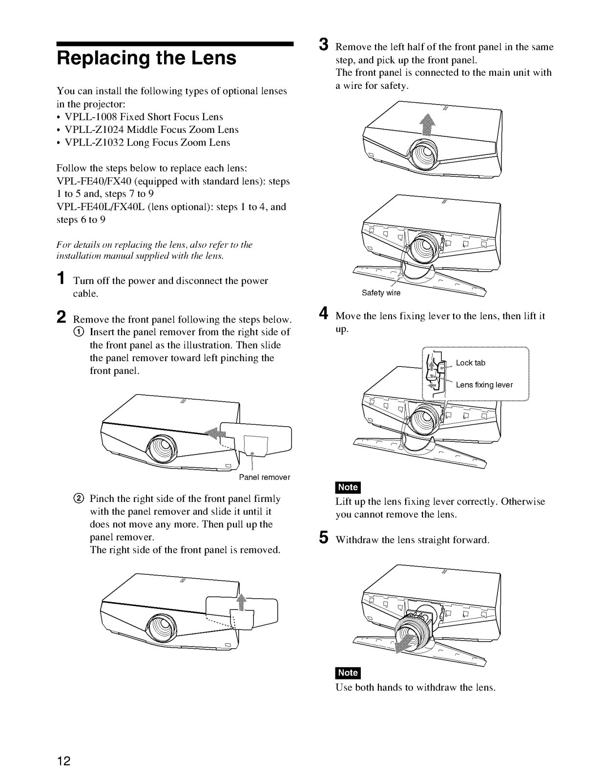 Sony VPLL-Z1024, VPLLZ1032, VPLL-1008 User Manual