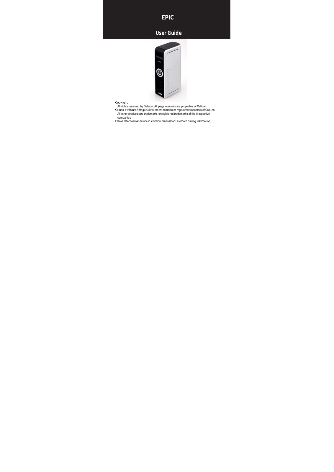 CELLUON EPIC User Manual - ManualMachine.com