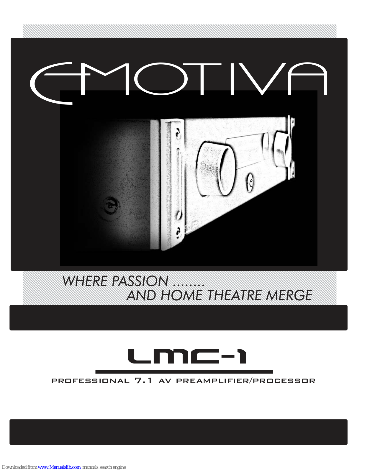Emotiva LMC-1 User Manual