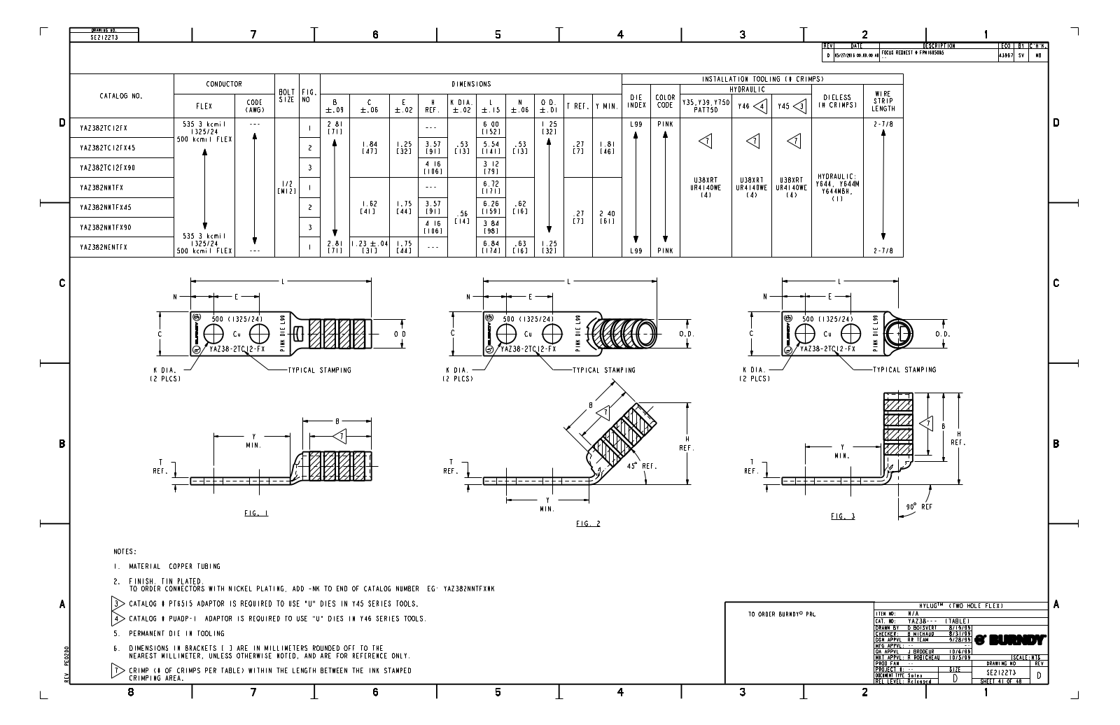 Burndy YAZ382NNTFX Data Sheet