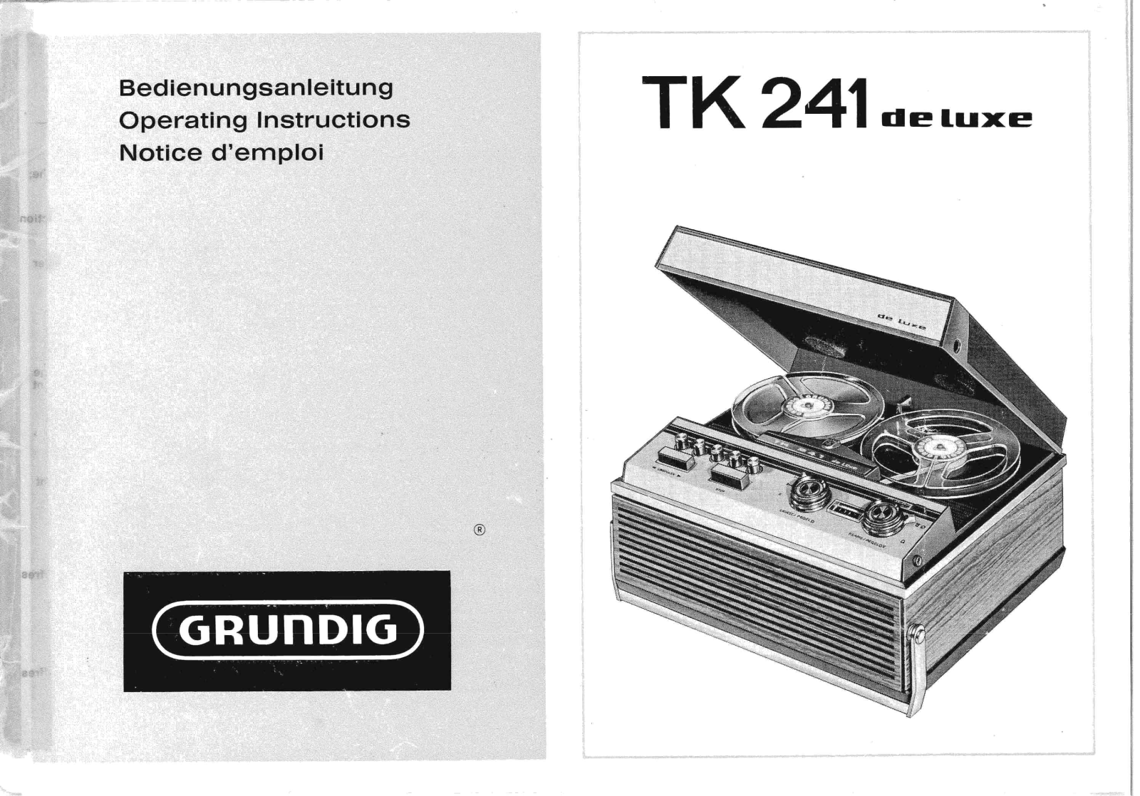 Grundig TK-241-De-Luxe Owners Manual