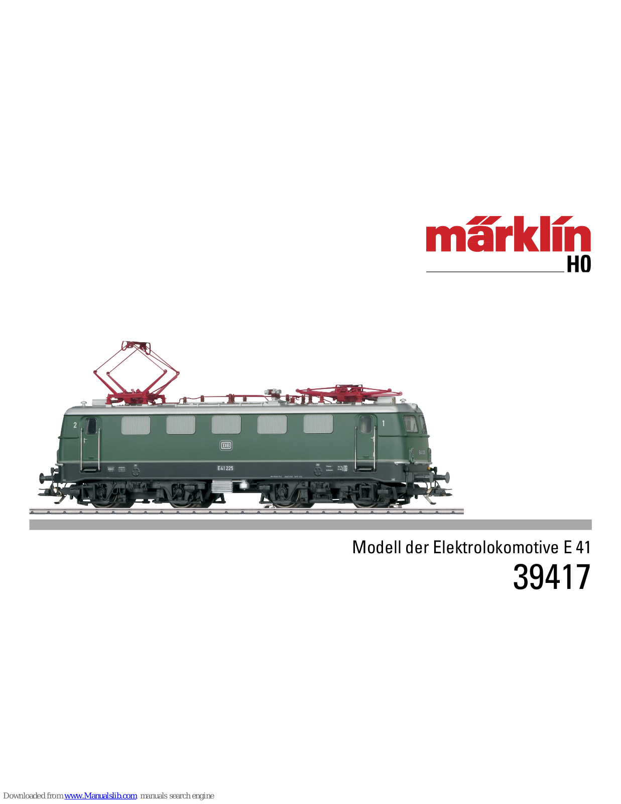 Märklin 39417 User Manual - ManualMachine.com