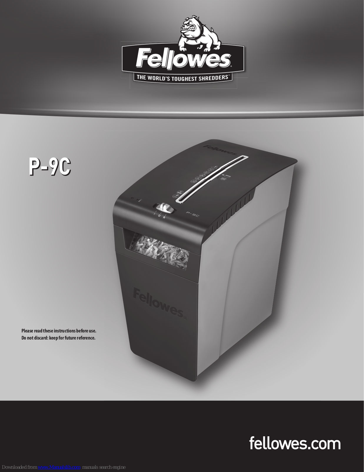 Fellowes P-9C Quick Start Manual - ManualMachine.com