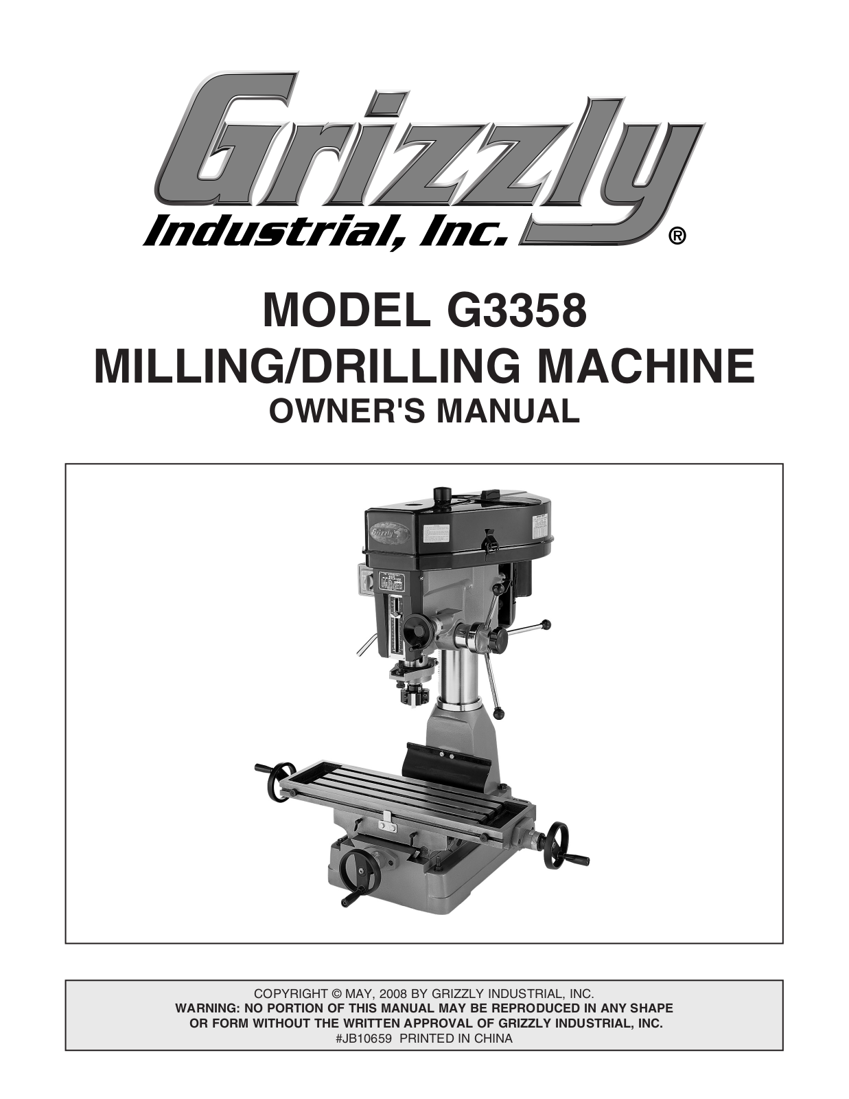 Grizzly G3358 User Manual