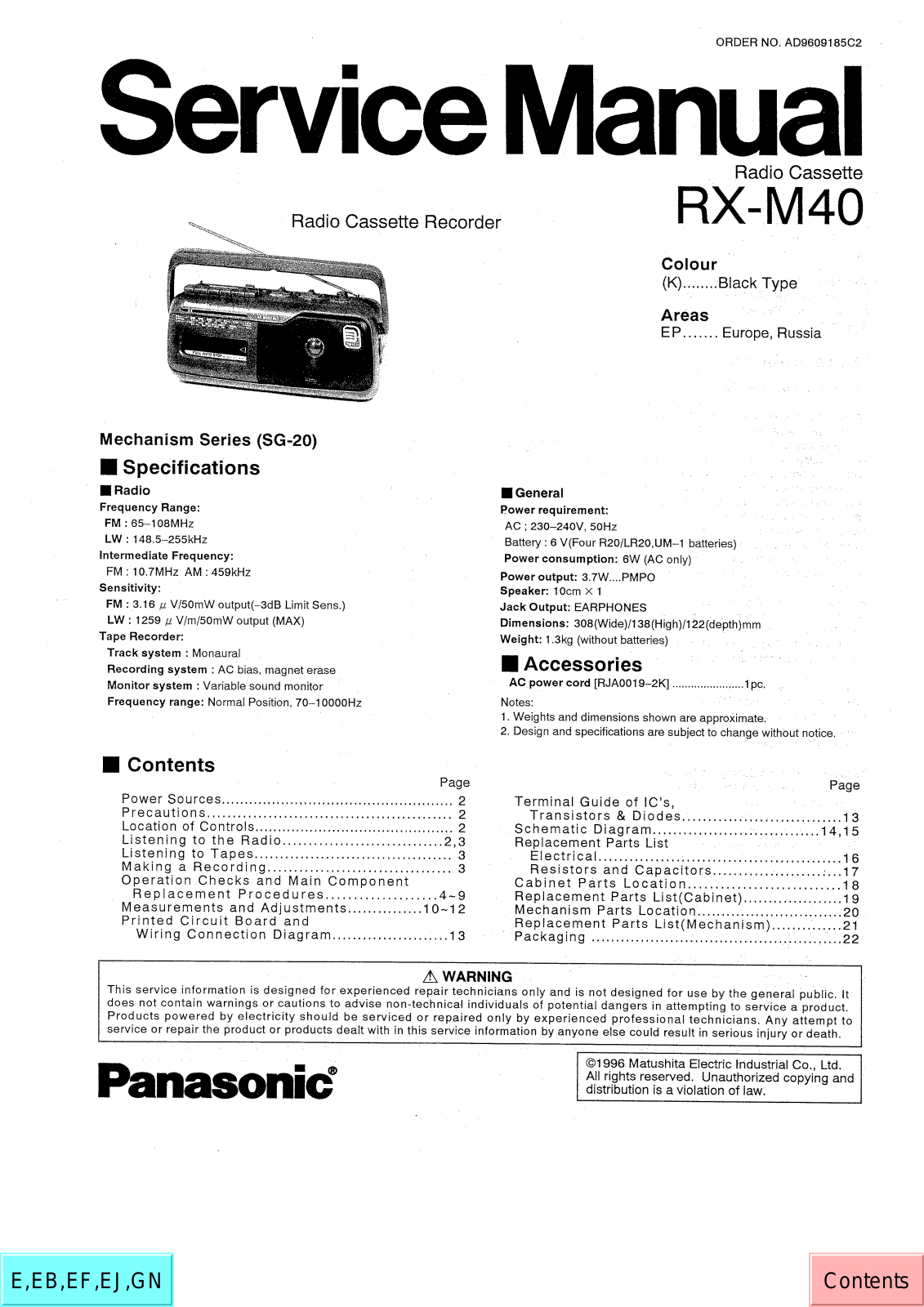 JVC RX M40 Service Manual