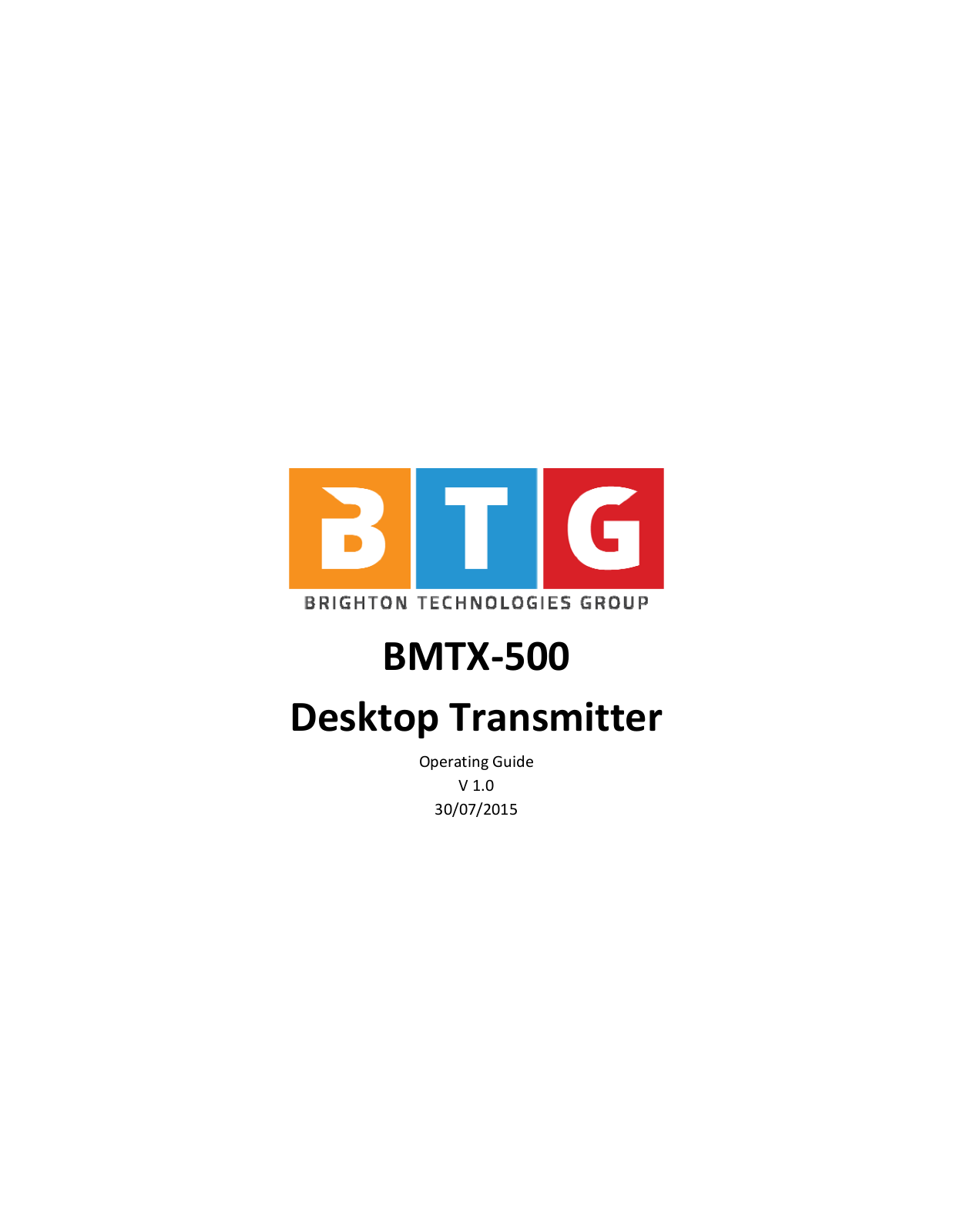 Brighton Technologies BMTX 500 User Manual - ManualMachine.com