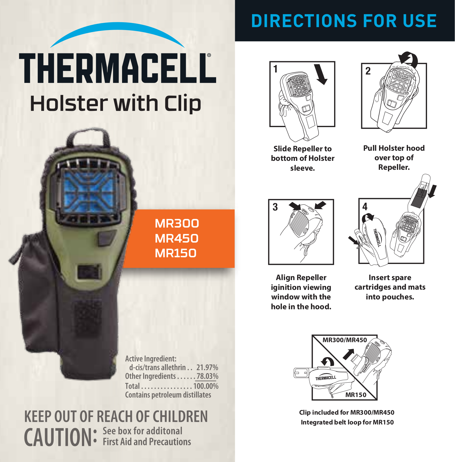 Thermacell MR450, MR300, ME150 User Manual