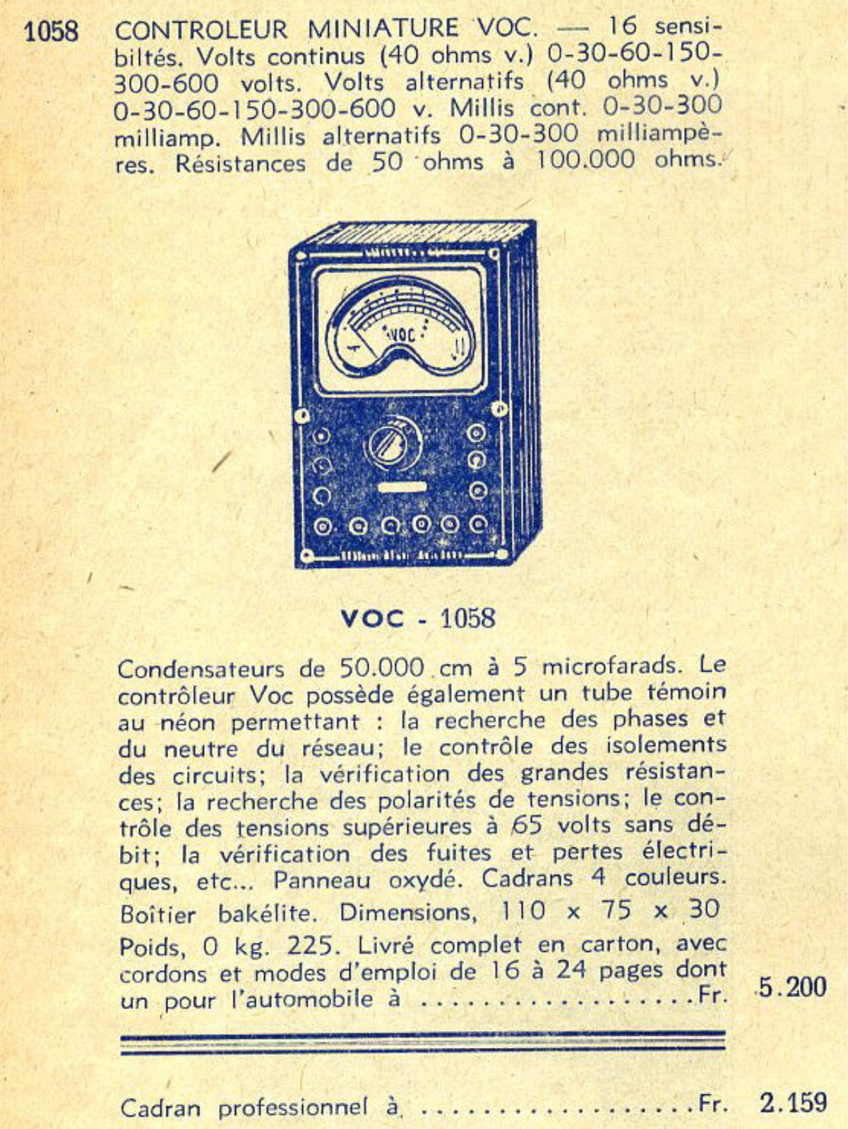 VOC Controleur Miniature Datasheet