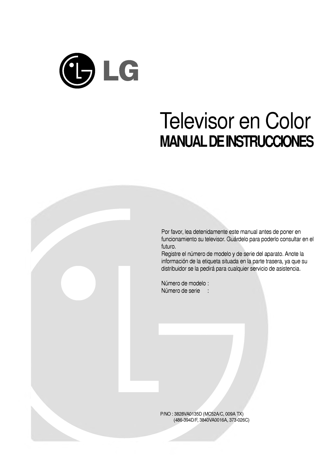 Lg WF-28A12T, WF-32A14T User Manual