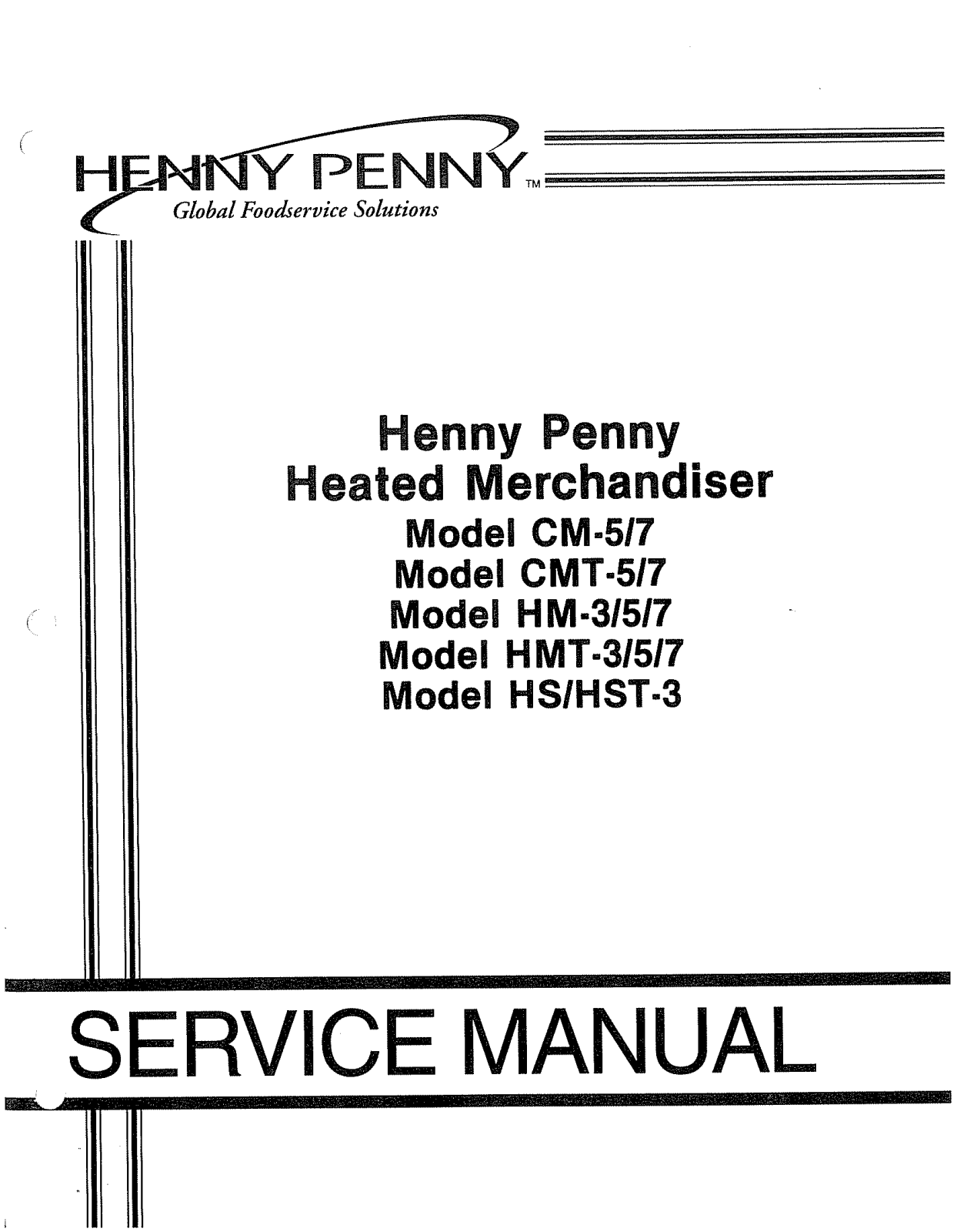 Henny Penny CM-5, CMT-5, HM-3, HMT-3, HS-3 Service Manual