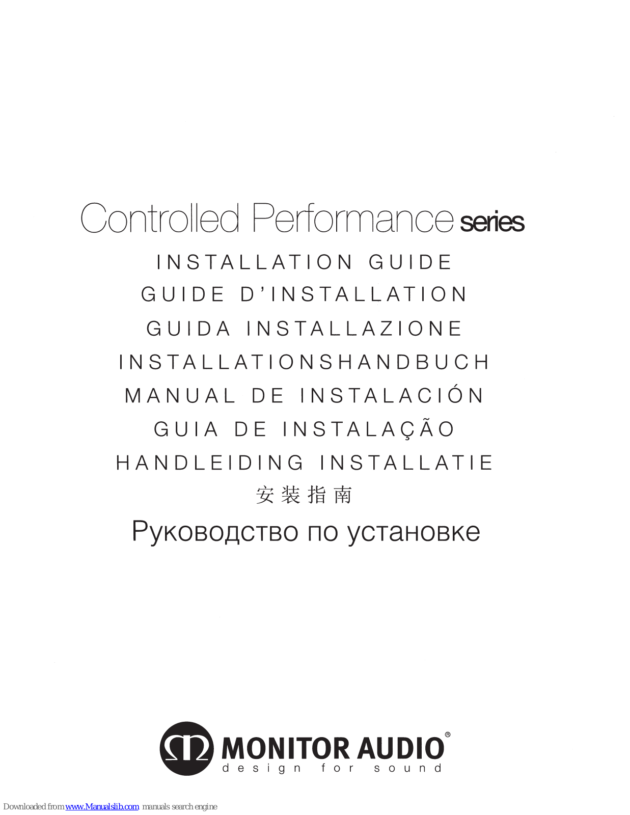 Monitor Audio Controlled Performance, CP-WT260 Installation Manual - ManualMachine.com