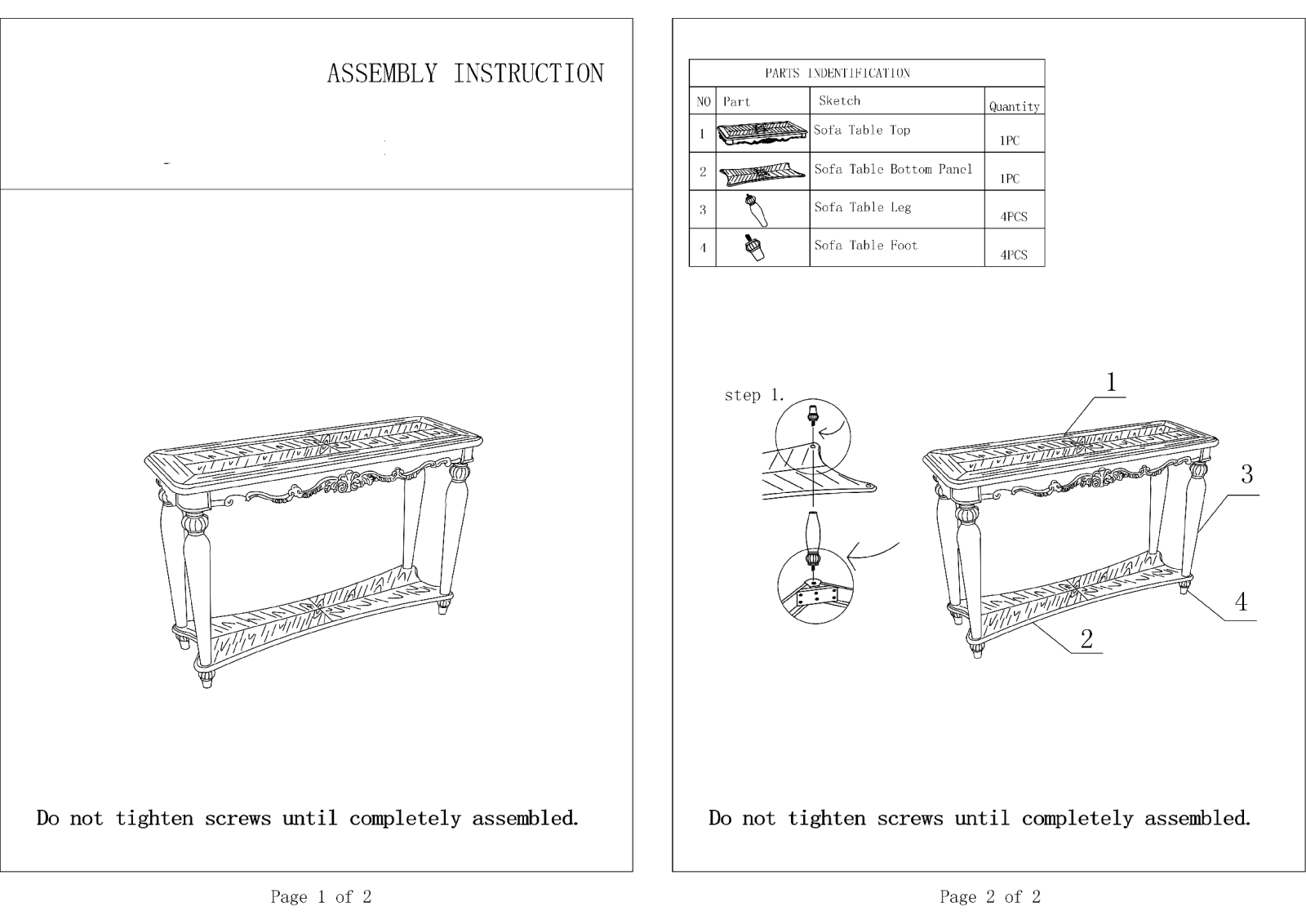 Astoria Grand BNZB7375 Assembly Instruction - ManualMachine.com