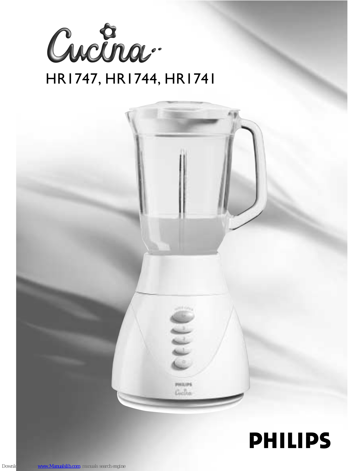 Philips HR1741/80, HR1741/60, HR1741/02, Cucina HR1747, Cucina HR1744 User Manual