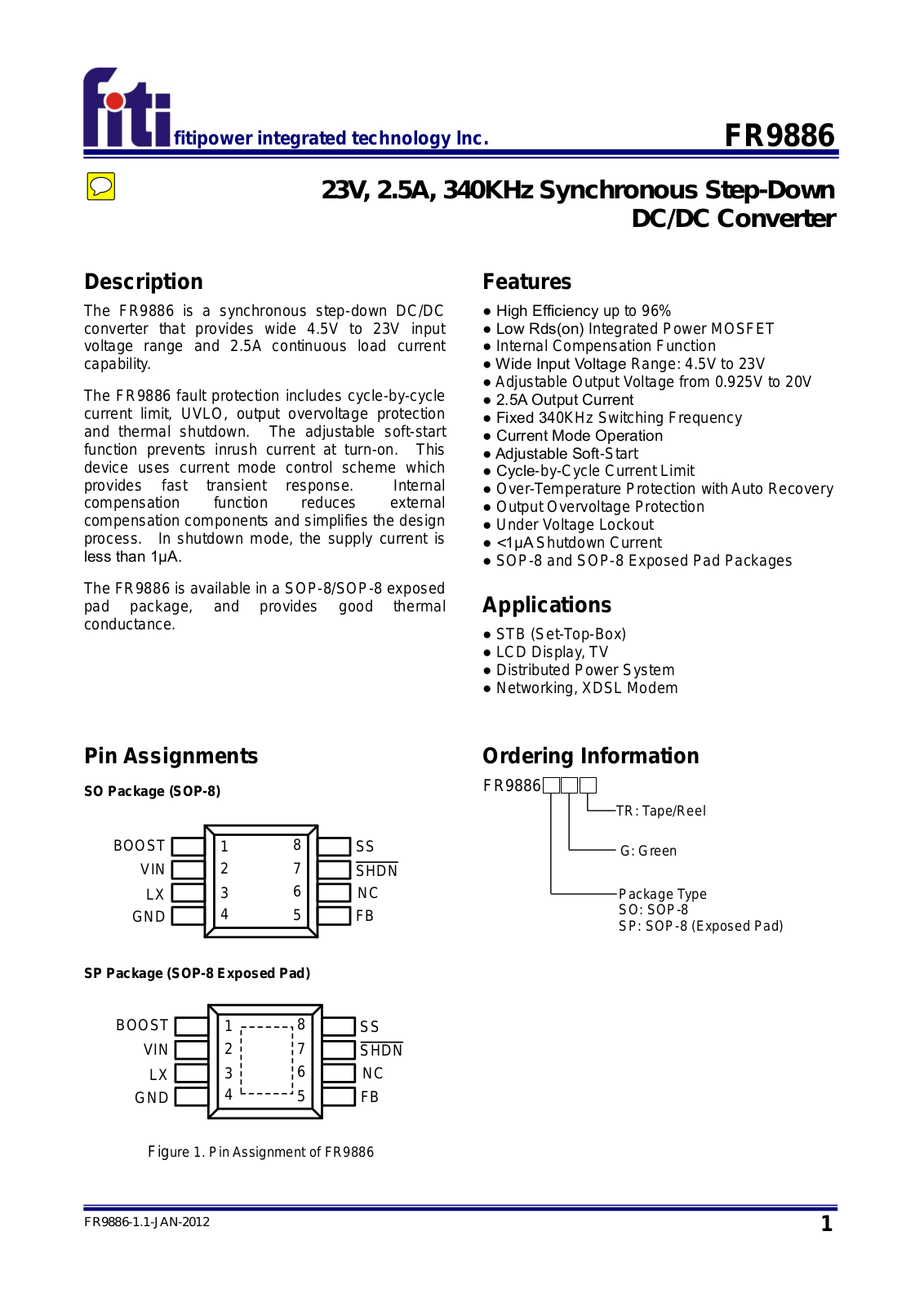 Fiti FR9886 User Manual