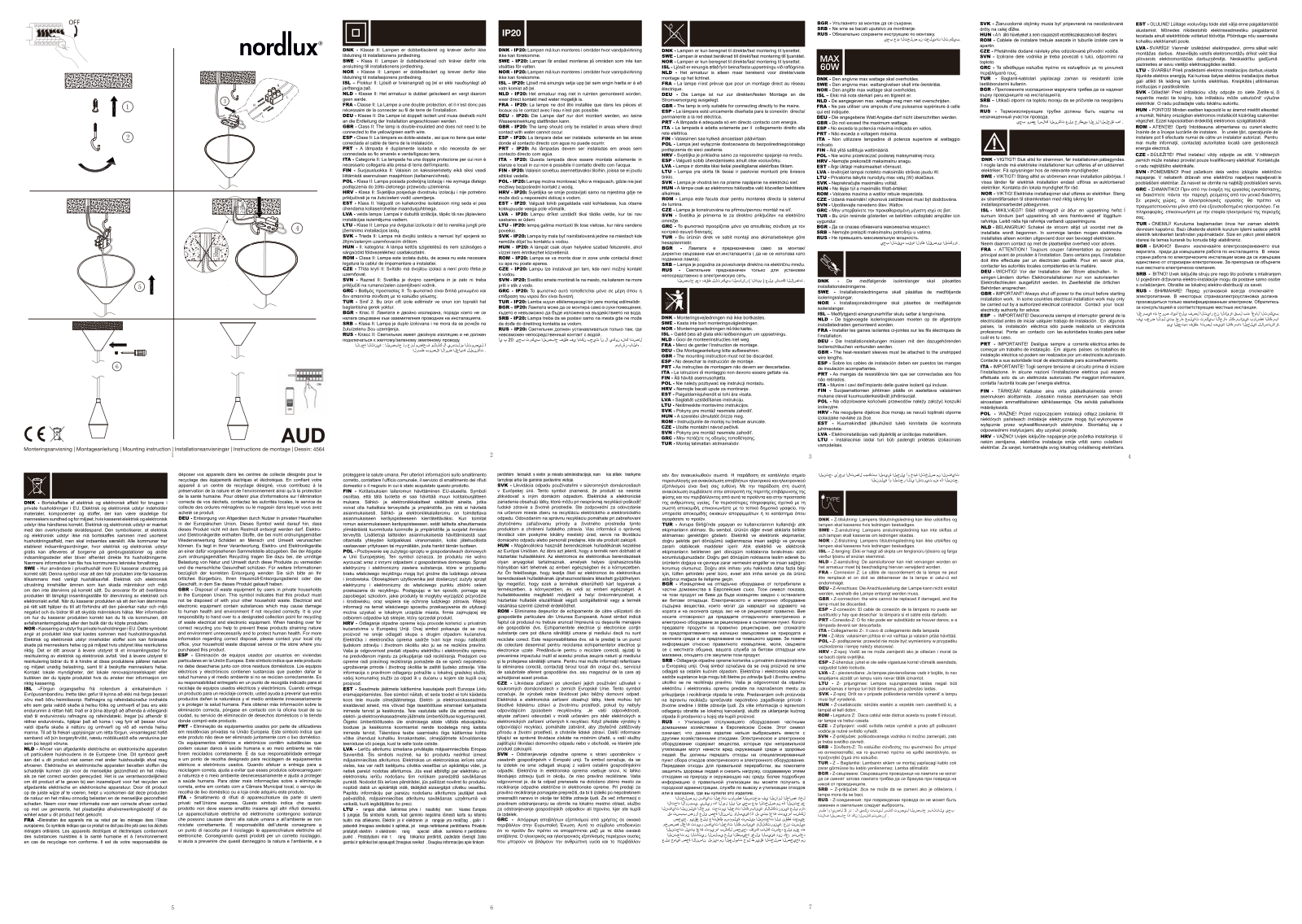 Nordlux AUD Installation Instructions - ManualMachine.com