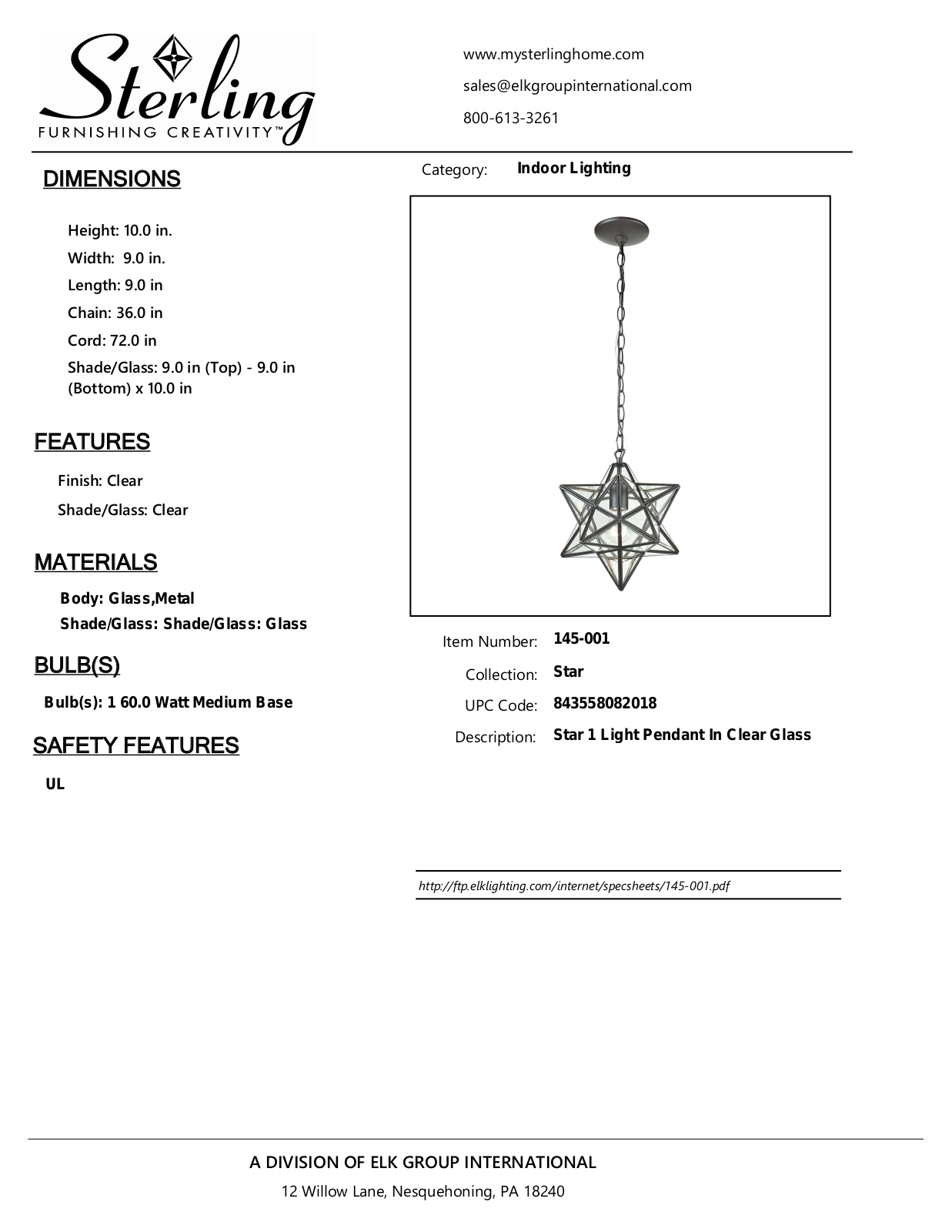 ELK Home 145001 User Manual