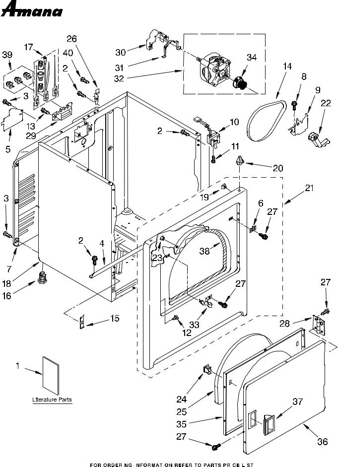 Amana NED4800VQ1 Parts List