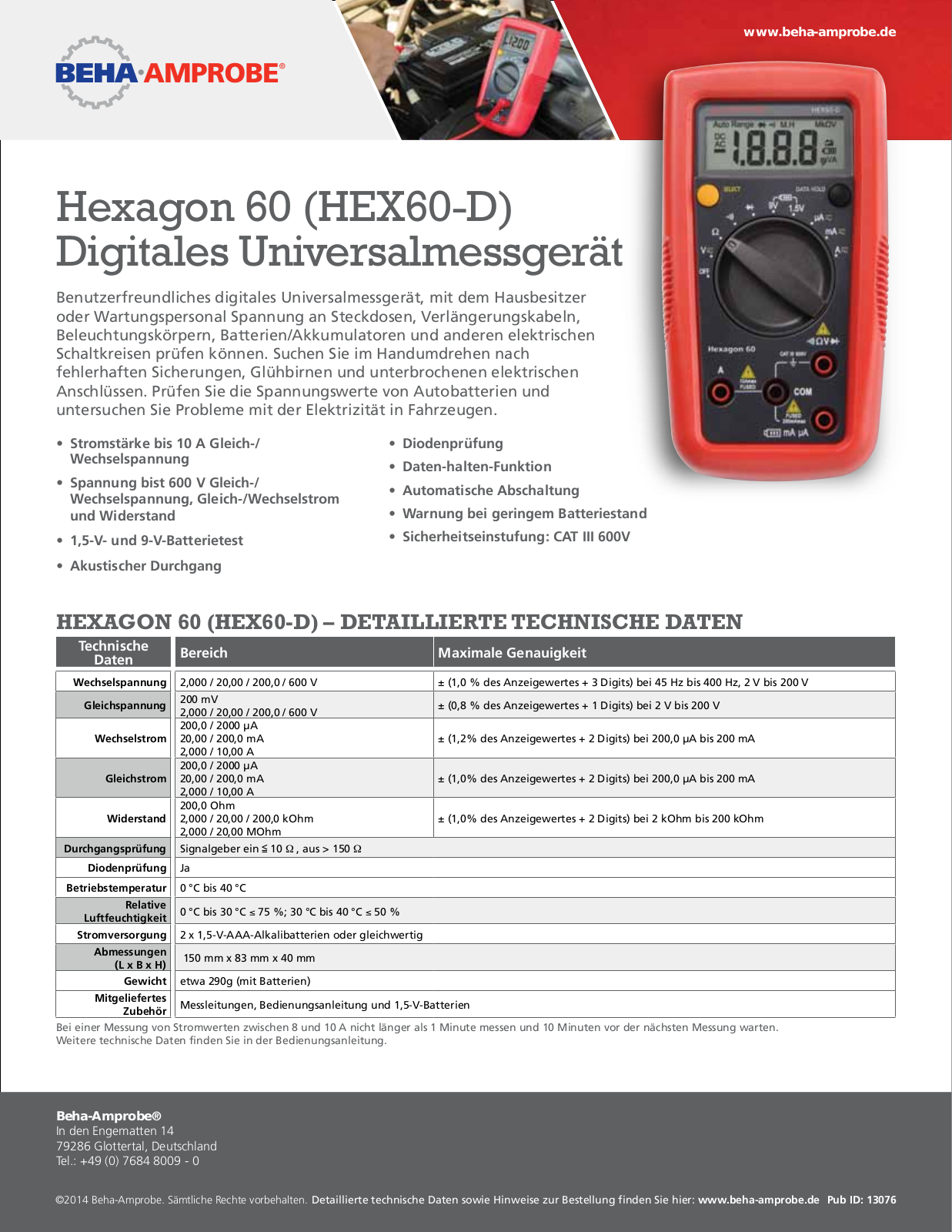 AMPROBE AMP HEX60-D D_DB - ManualMachine.com