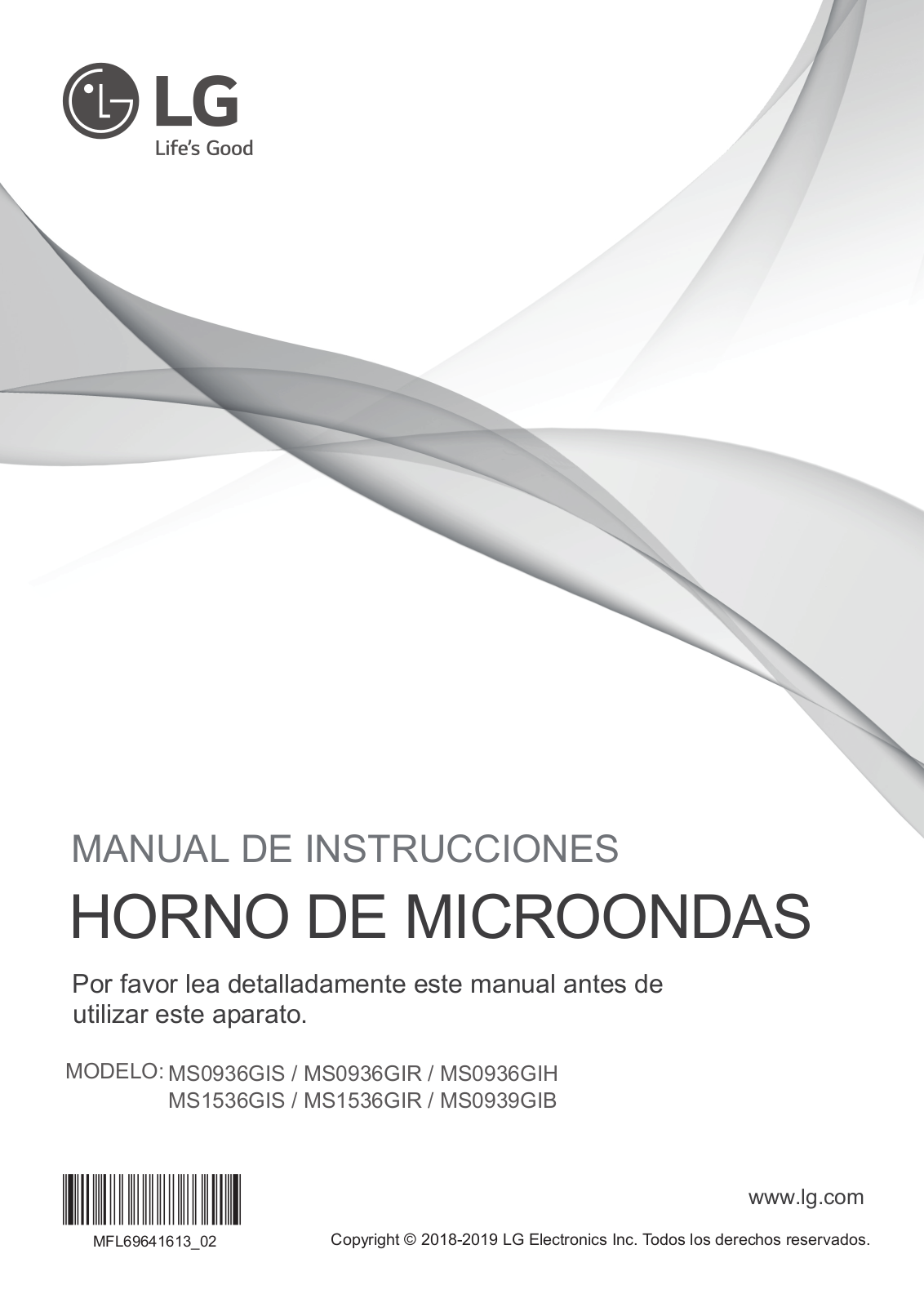 LG MS0939GIB Owner's Manual