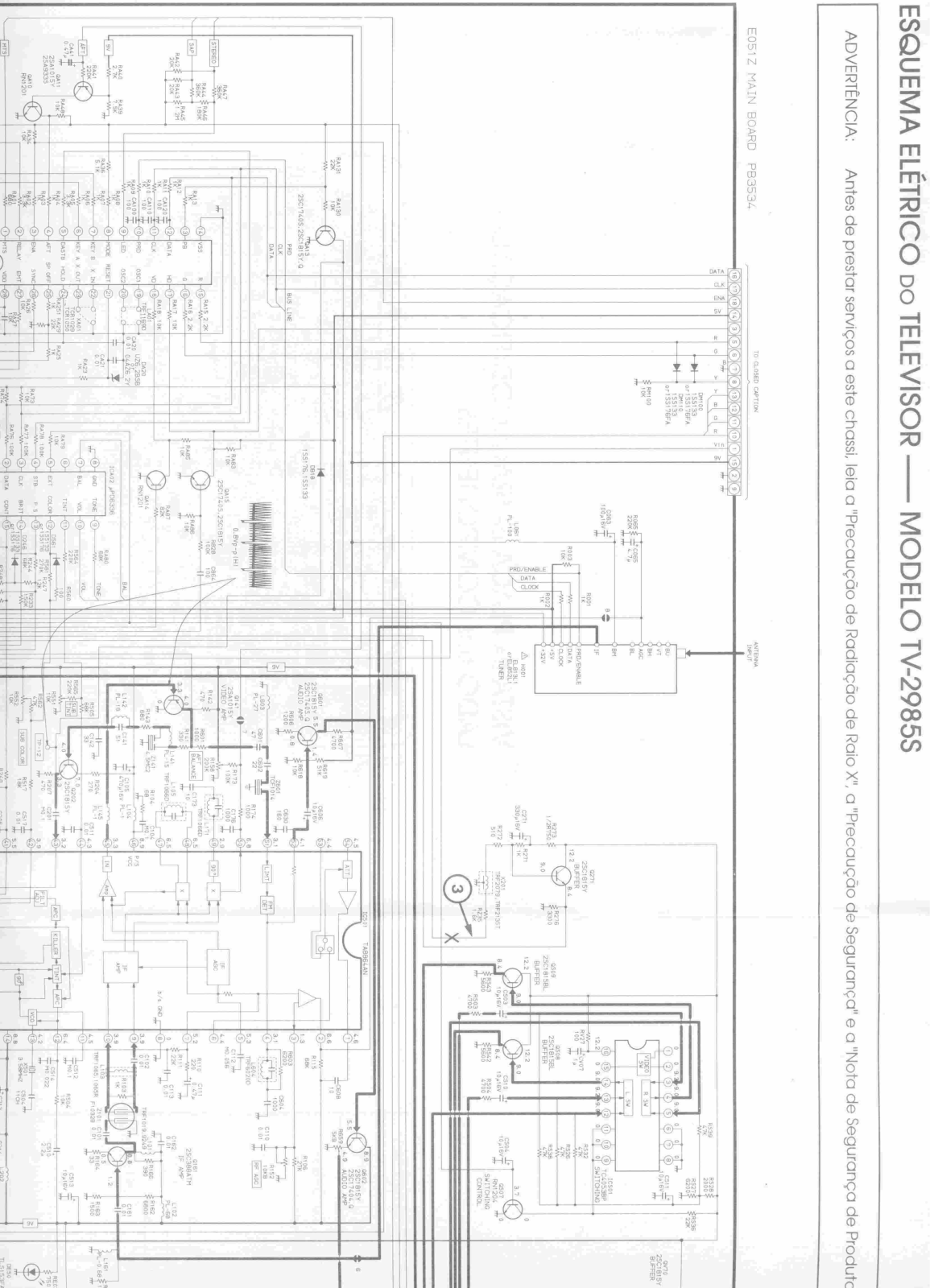 TOSHIBA TV2985S Service Manual