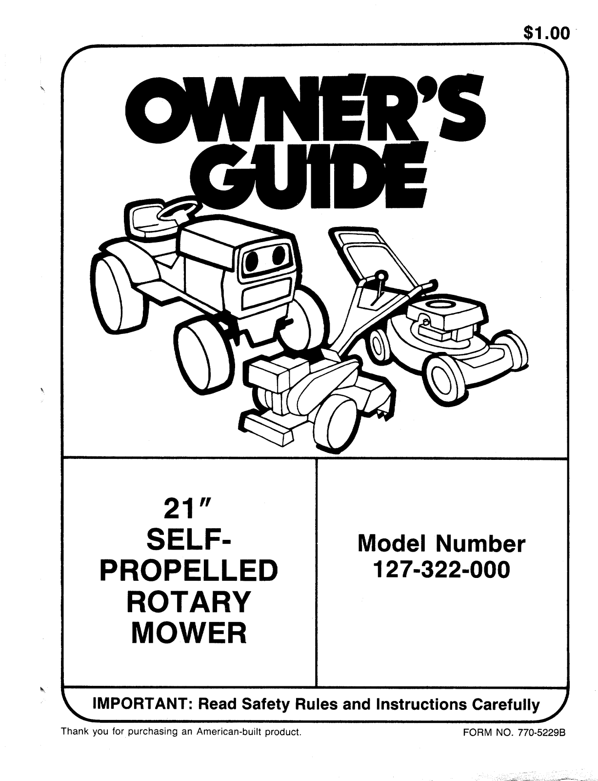 MTD 127-322-000 User Manual