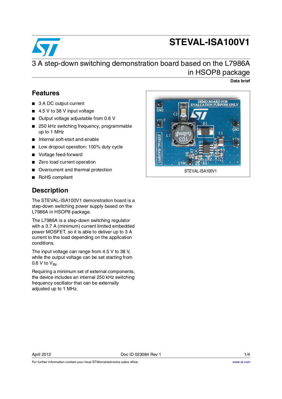 ST ISA100V1 User Manual