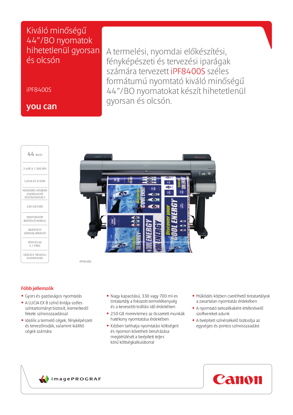 Canon IMAGEPROGRAF IPF8400S BROCHURE