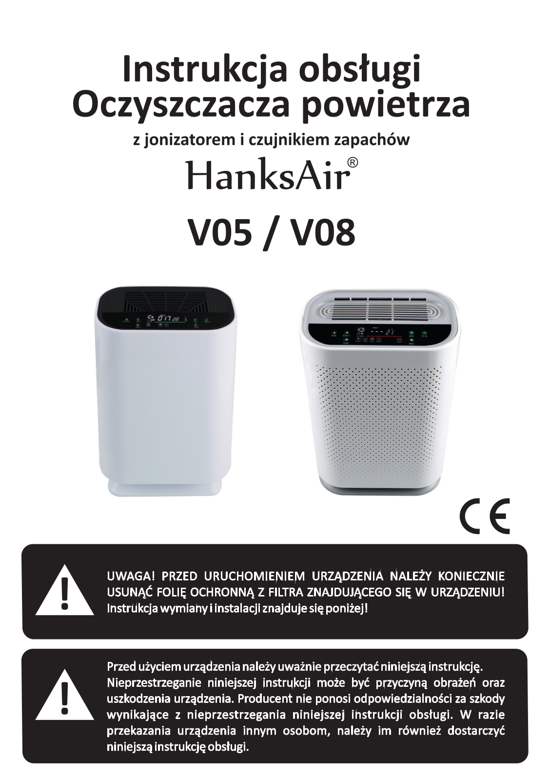 HANKSAIR V08, V05 User guide - ManualMachine.com