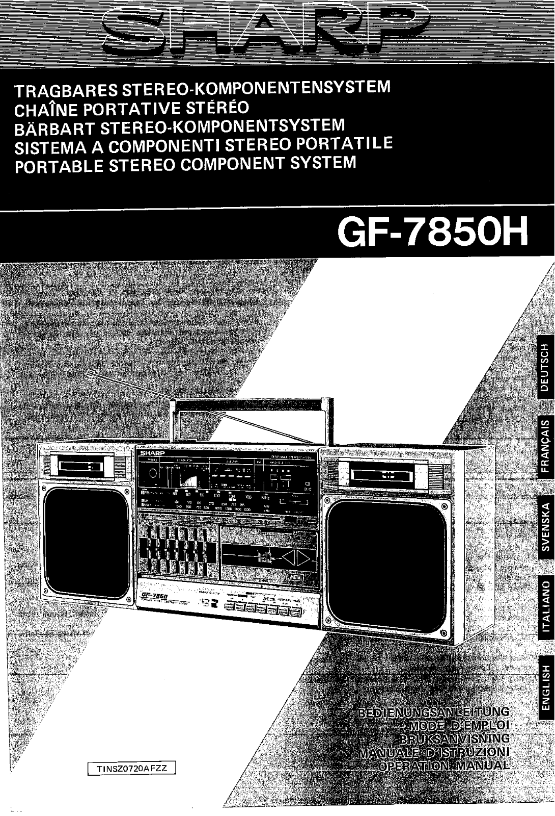 Sharp GF-7850H User Manual