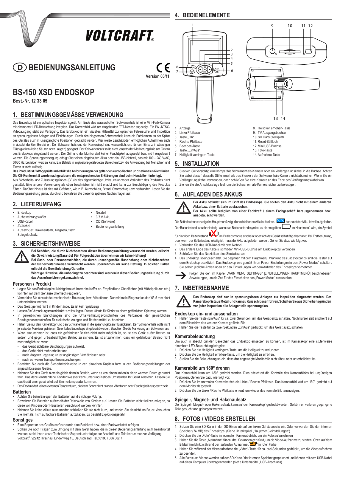 VOLTCRAFT BS-150 XSD User guide