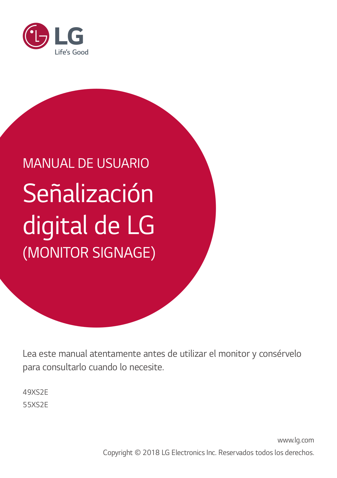 LG 49XS2E-B User Manual
