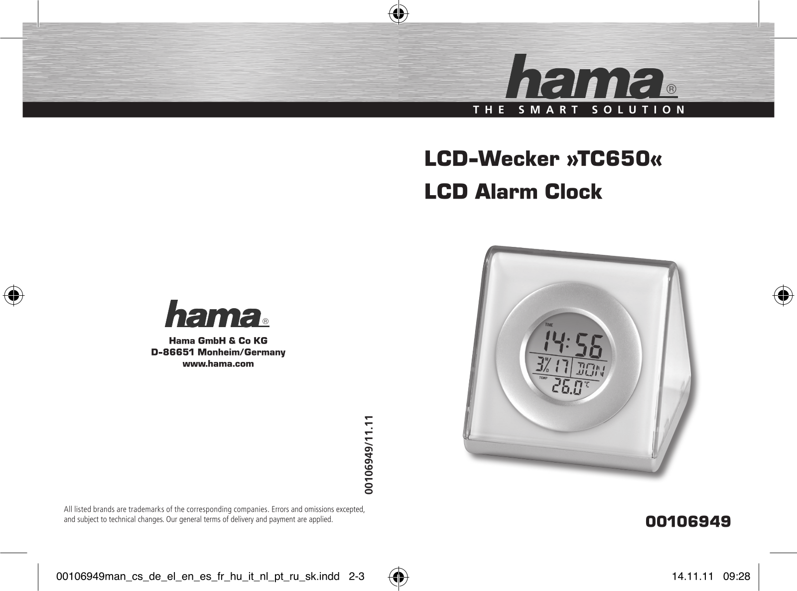 Hama 00106949 User manual