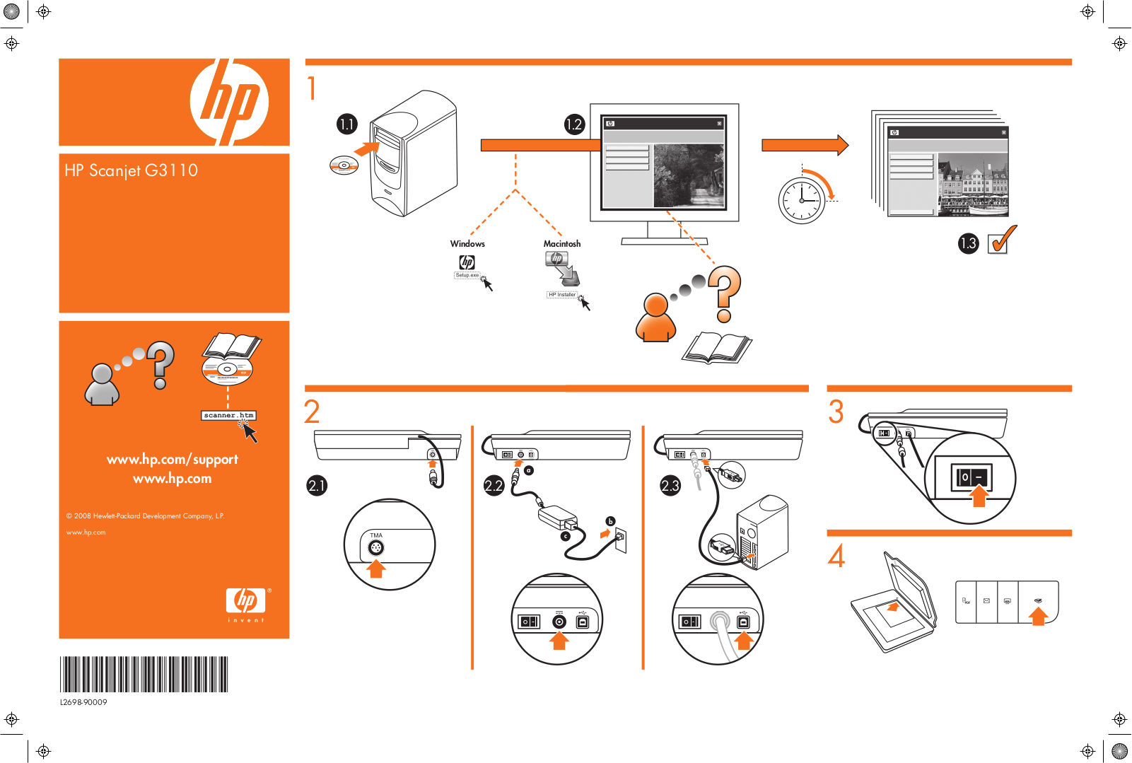 HP Compaq Presario SR1769NL Setup Poster