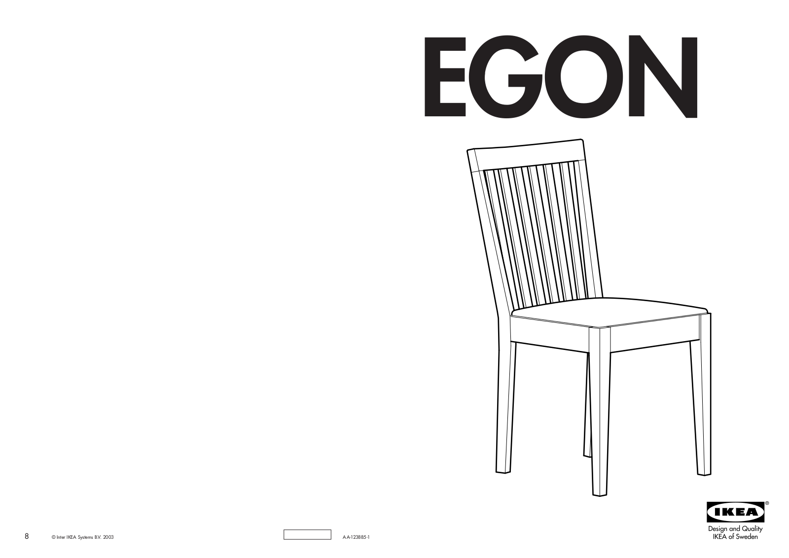 IKEA EGON User Manual