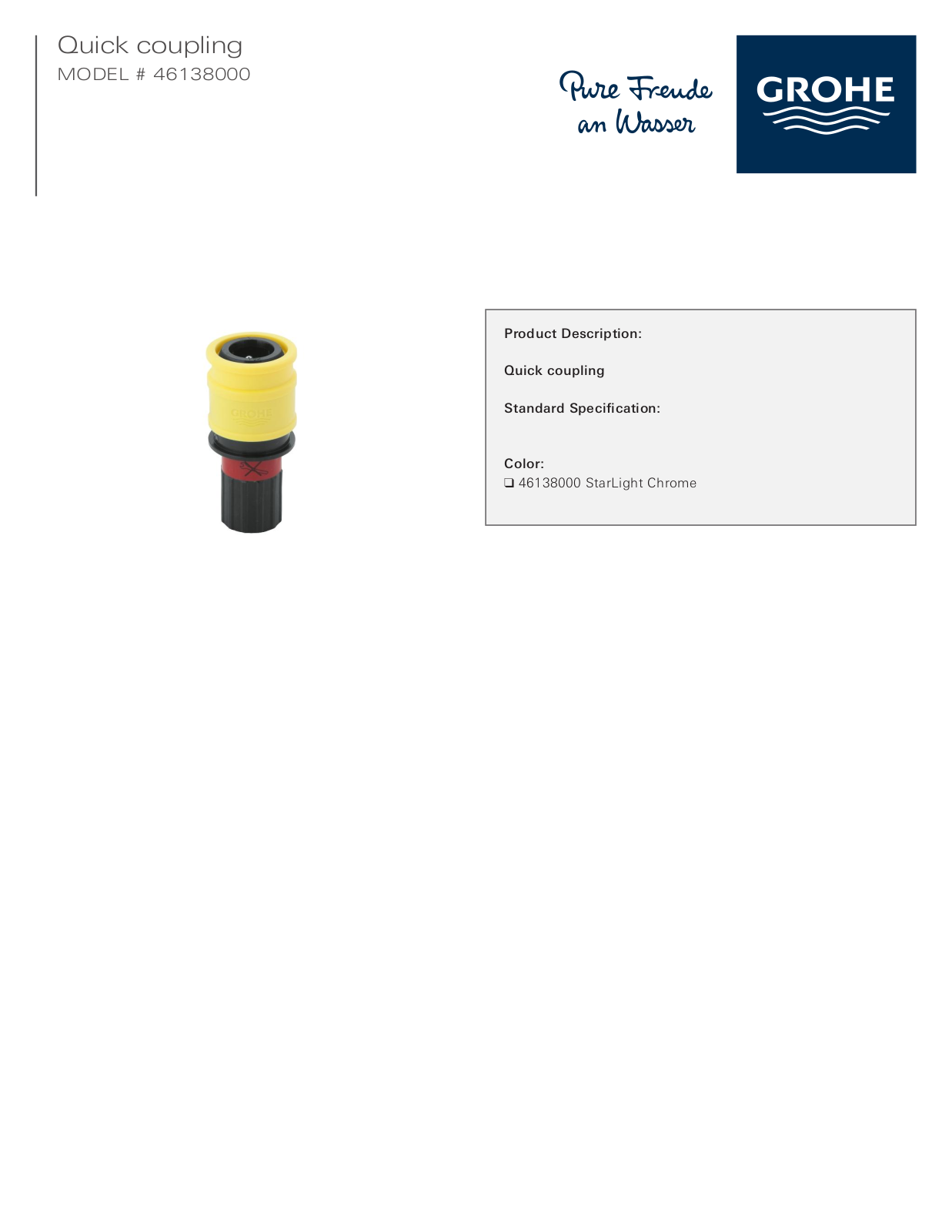 GROHE GRH1429 Specifications - ManualMachine.com