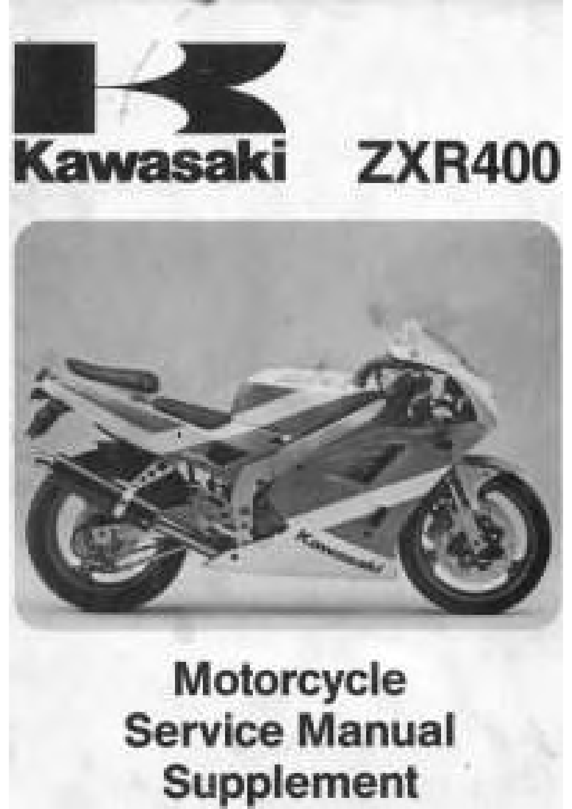 Kawasaki ZXR400 User Manual