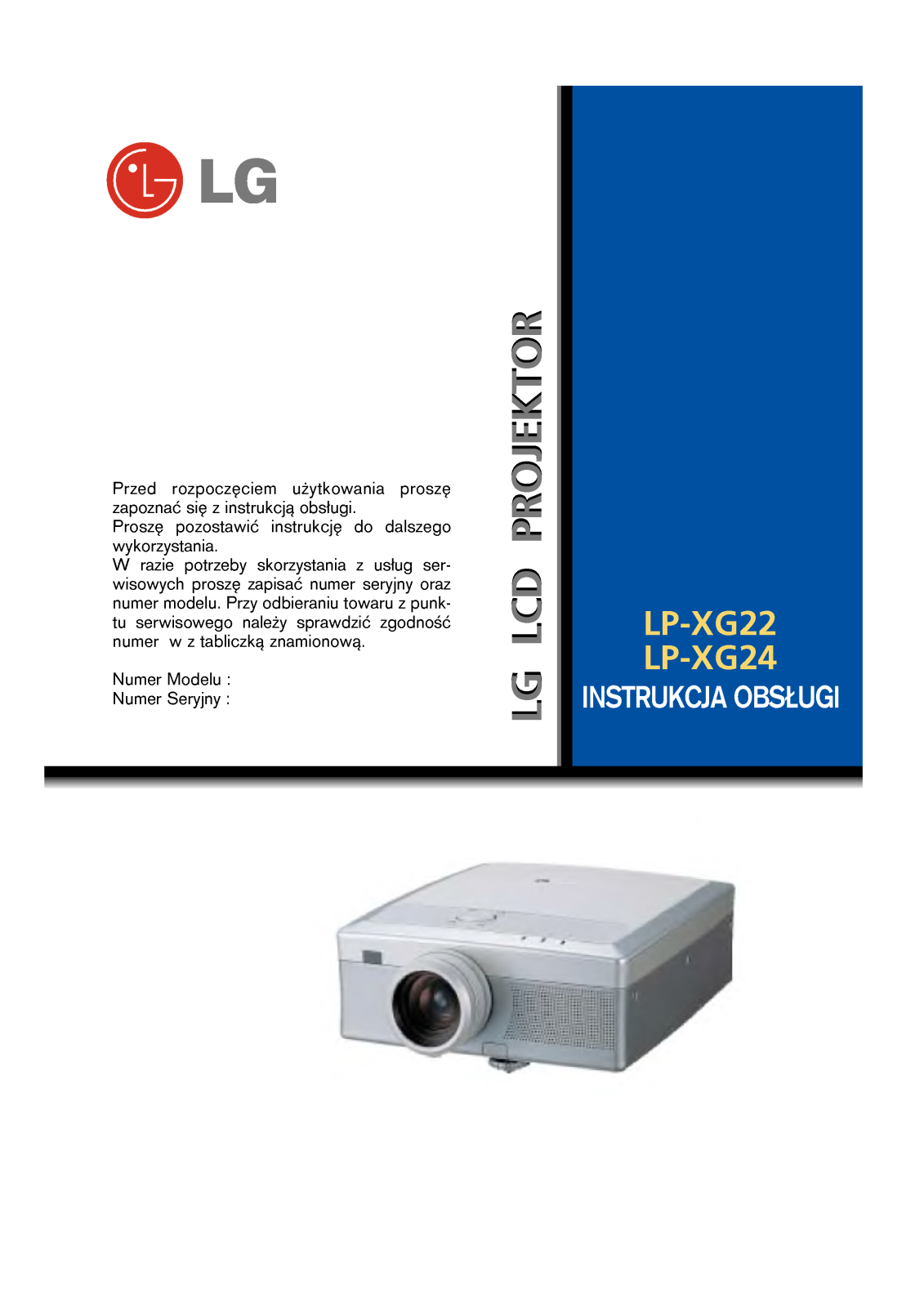 Lg LP-XG22, LP-XG24 User Manual