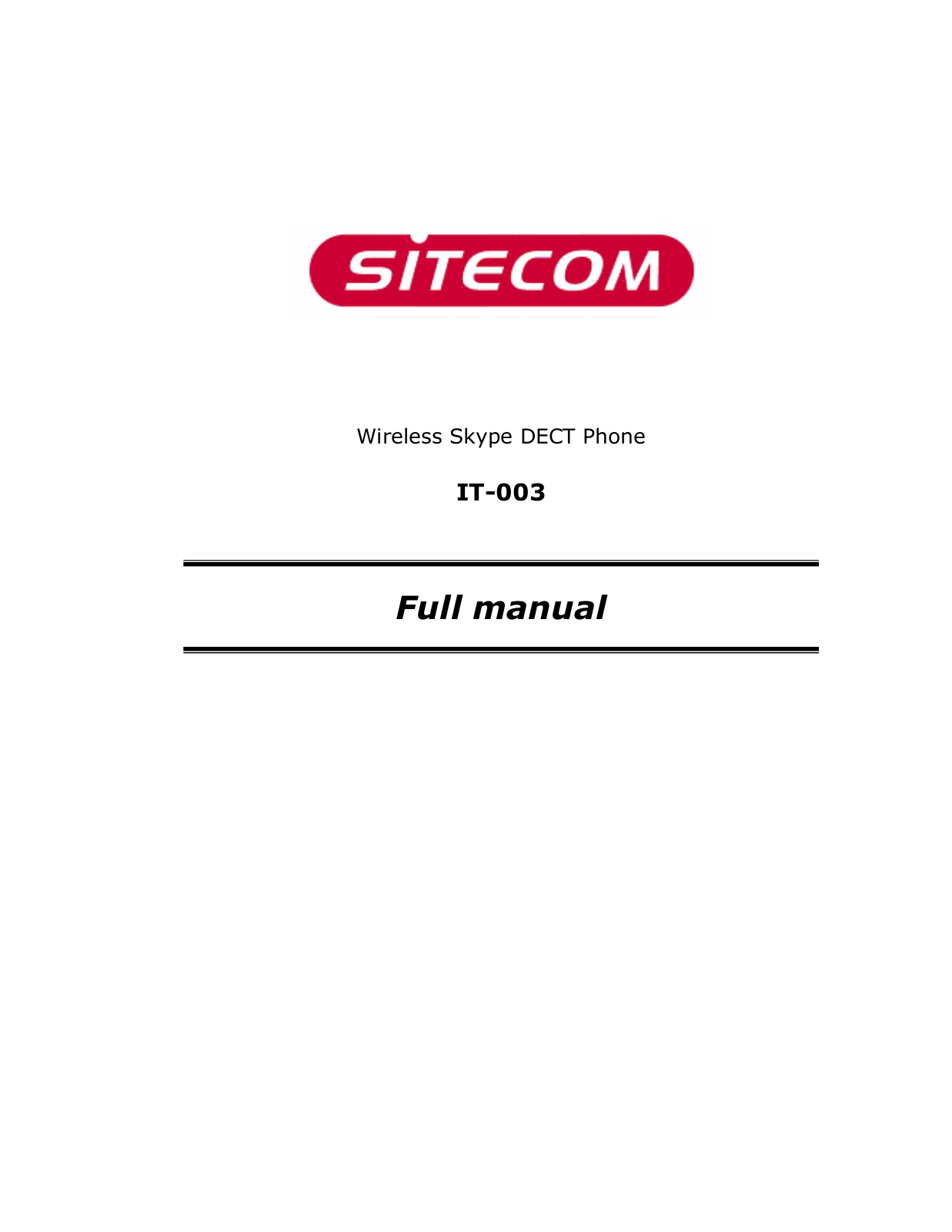 Sitecom IT-003 User Manual