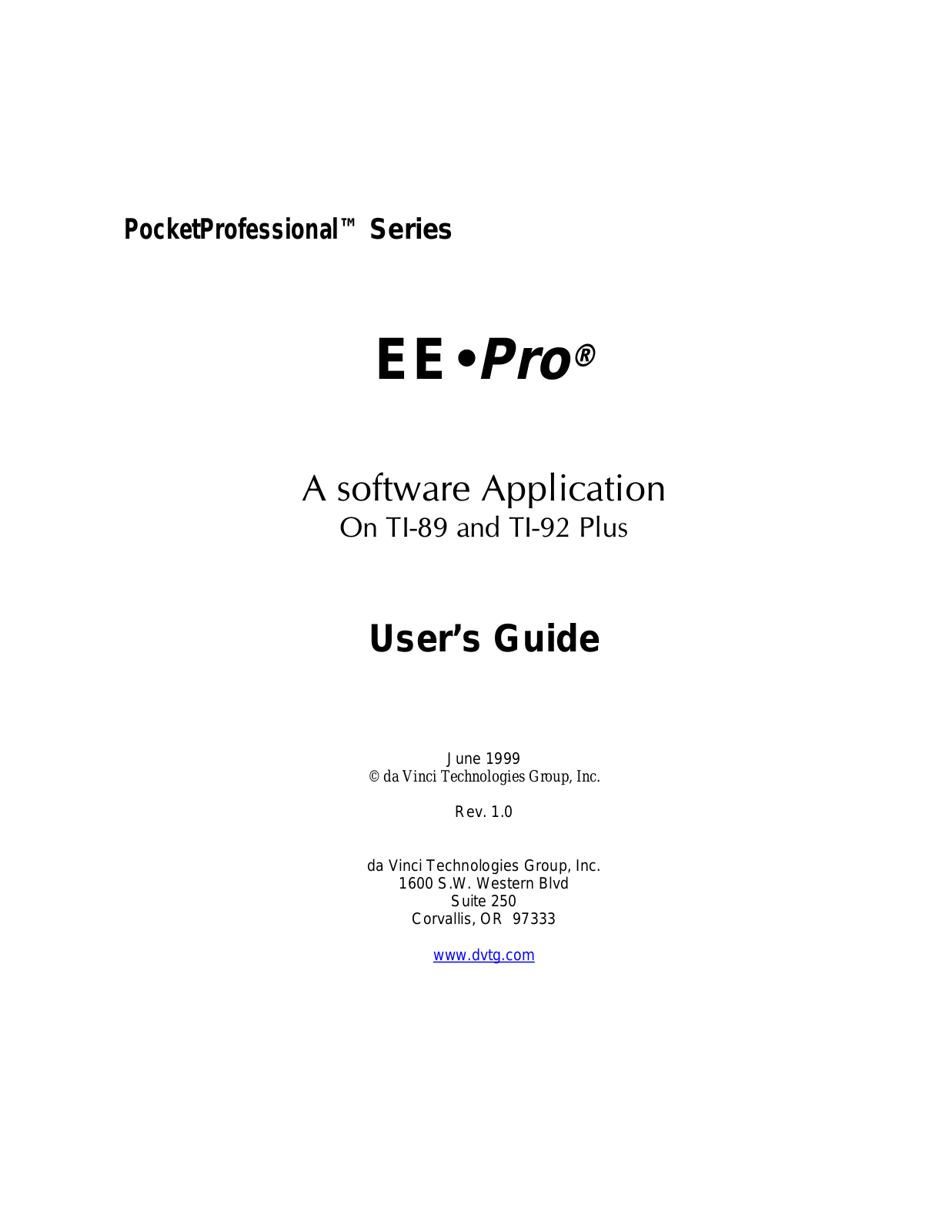 Texas instruments EE PRO User Manual